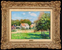 La Ferme - Impressionist Landscape Oil Painting by Victor Vignon