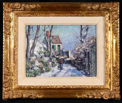 La maison du cantonnier - Figura impresionista en paisaje Óleo de Victor Vignon