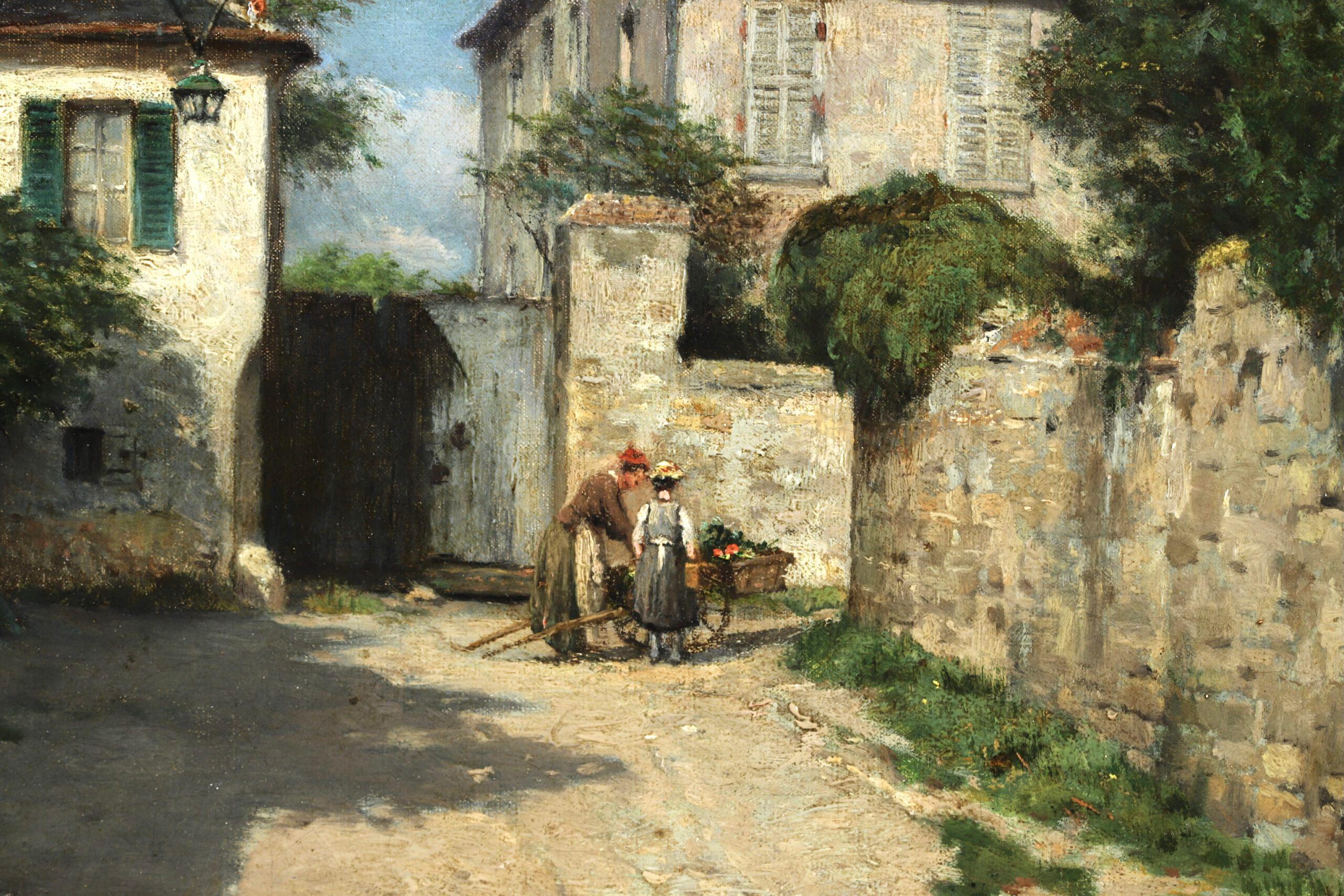 The Village - Auvers-sur-Oise - Impressionist Landscape Painting - Victor Vignon For Sale 3