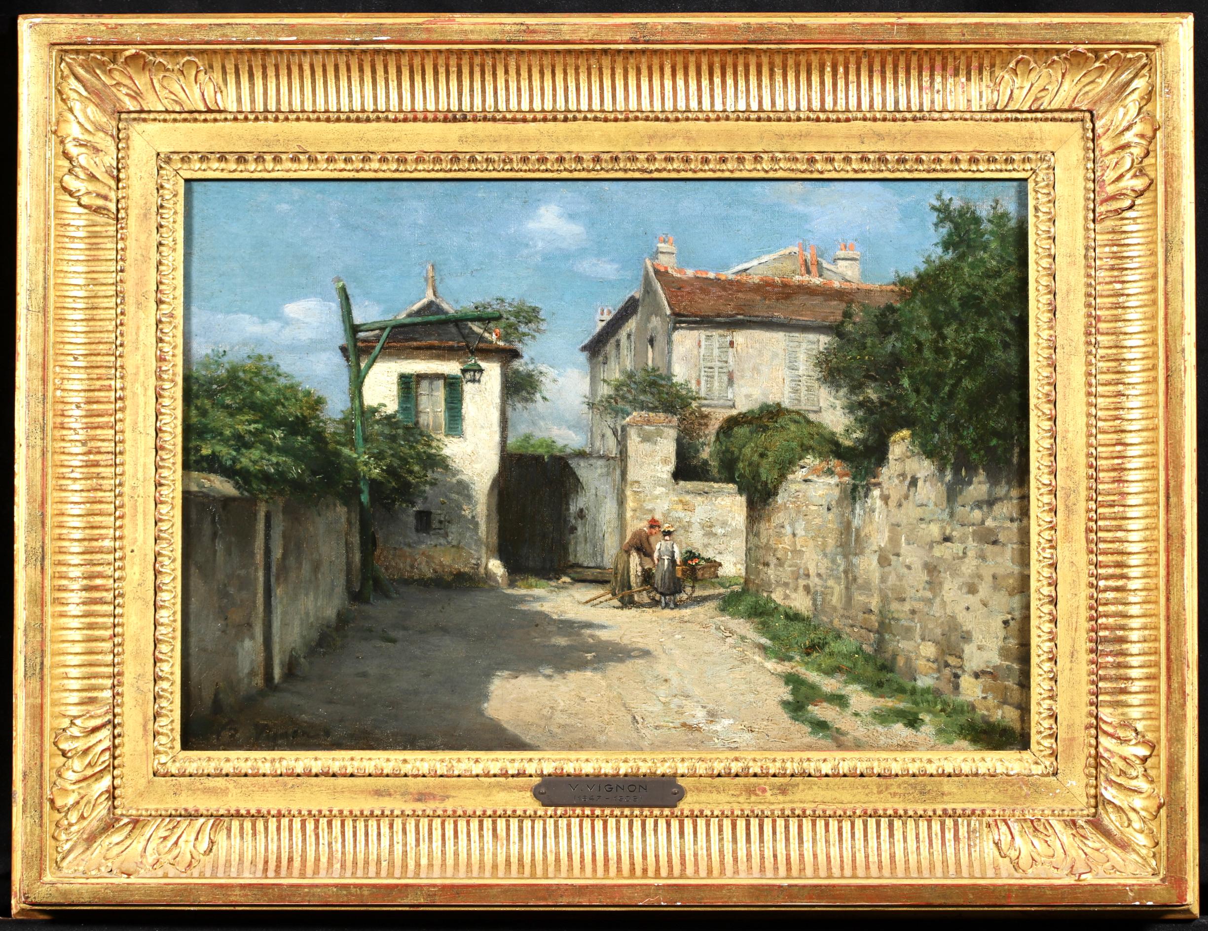 Landscape Painting Victor Alfred Paul Vignon - Le Village - Auvers-sur-Oise - Peinture de paysage impressionniste - Victor Vignon