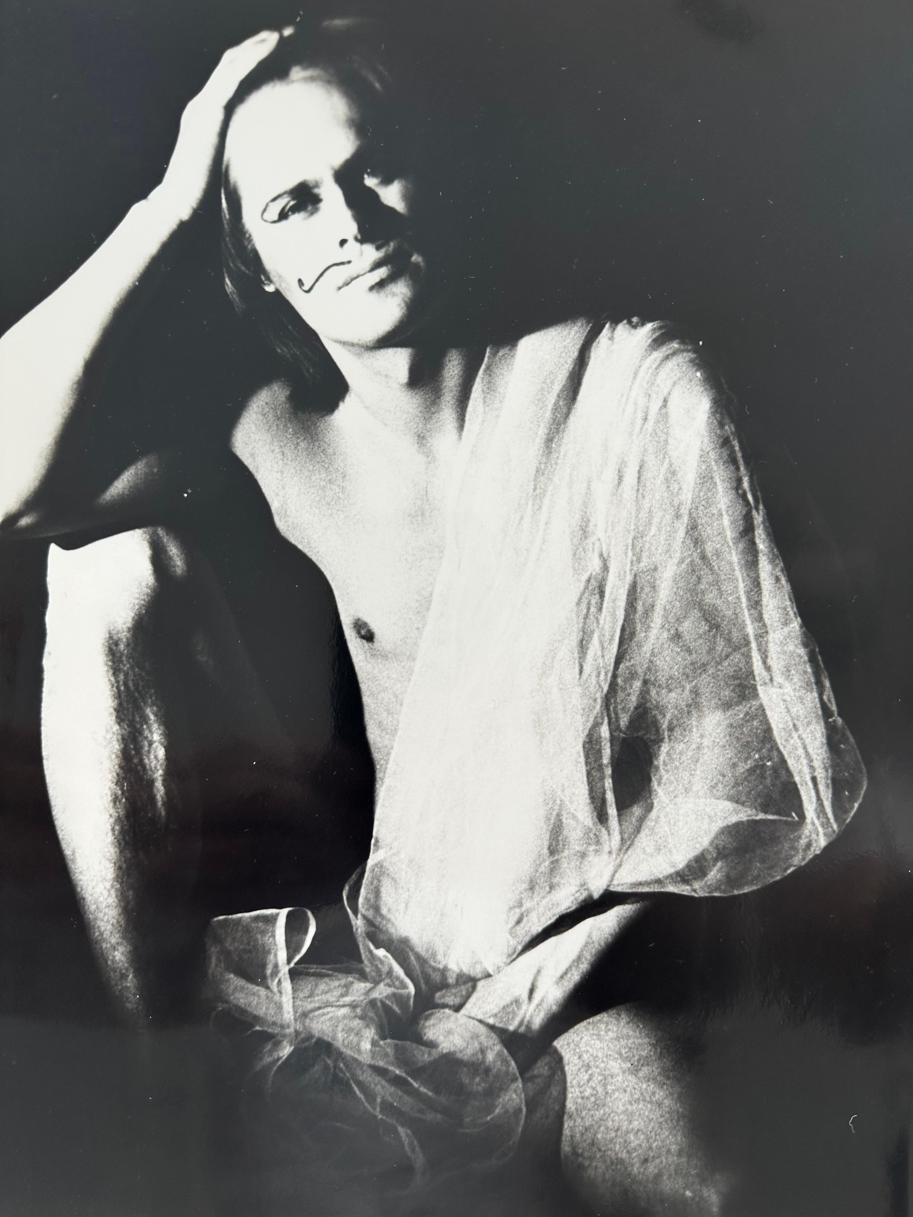 Victor Arimondi Black and White Photograph - Portrait of Nude Man