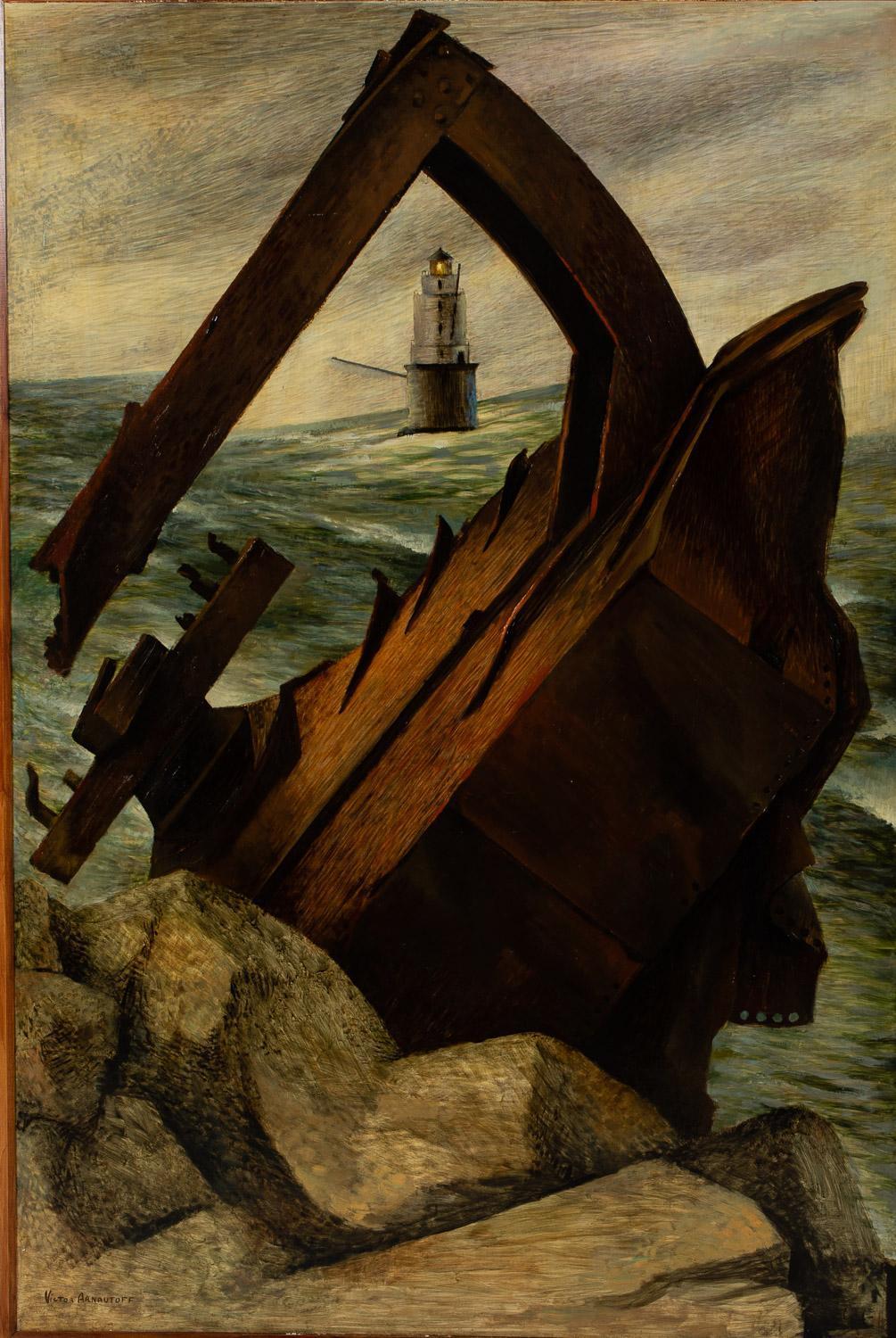 ""Motion", Victor Arnautoff, San Francisco Lighthouse, WPA-Gemälde der Weltausstellung