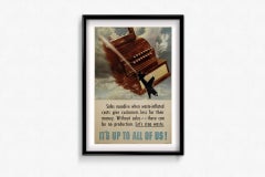 1947 original poster post-war American industrial messaging