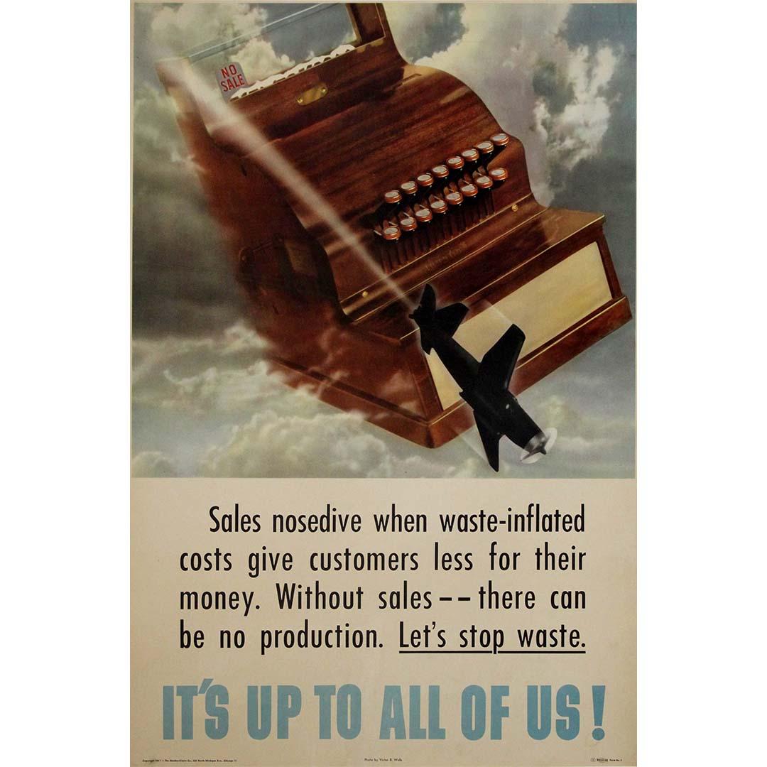 Affiche de messagerie industrielle américaine d'après-guerre, 1947