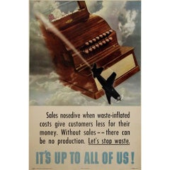 1947 original poster post-war American industrial messaging