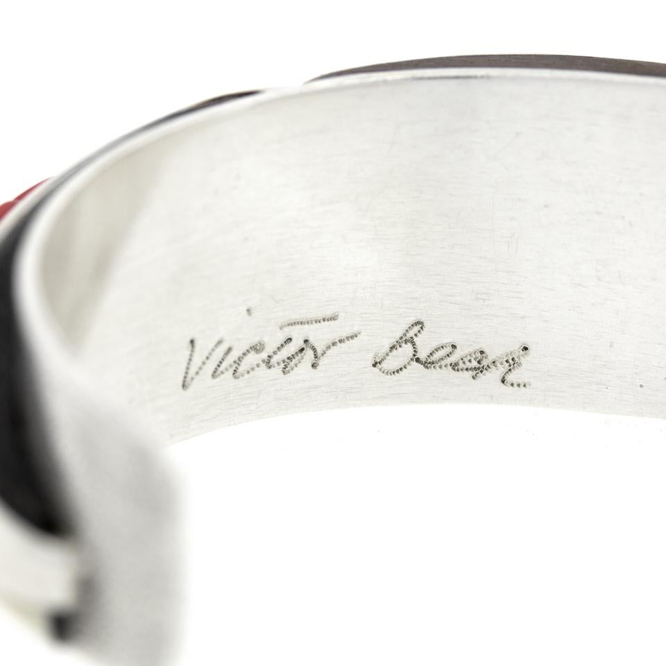 Cabochon Victor Beck Modernist Navajo Sterling Bracelet