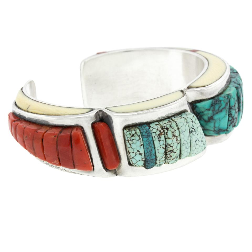 Victor Beck Modernist Navajo Sterling Bracelet 1