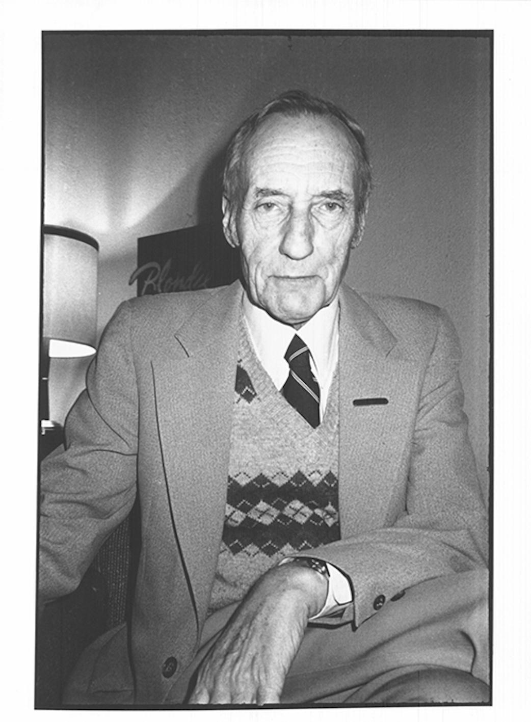 Portrait William S. Burroughs - black and white photograph