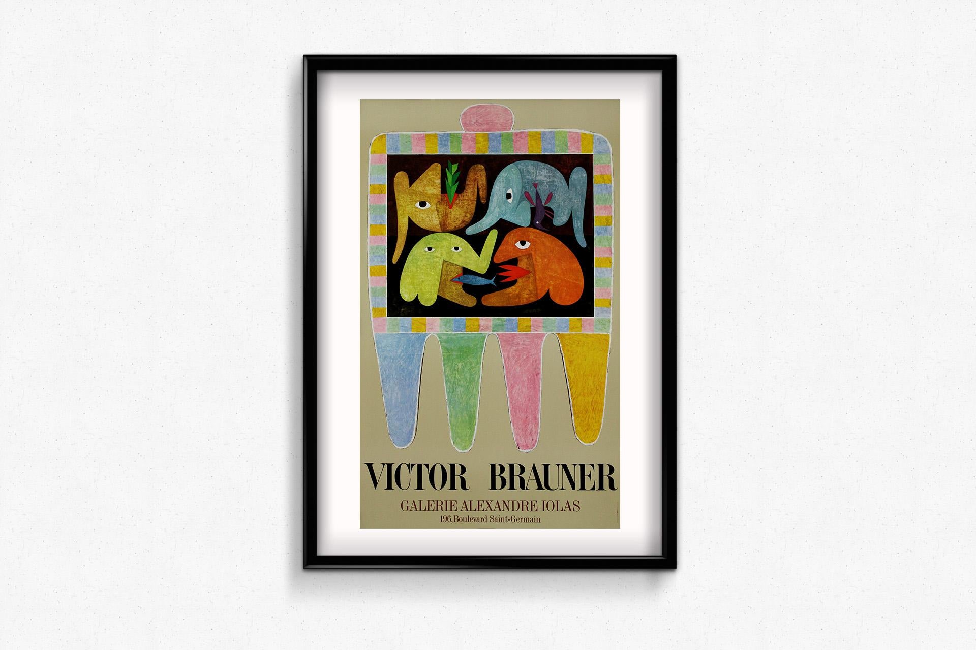 1974 original exhibition poster at Galerie Alexandre Iolas by Victor Brauner For Sale 1