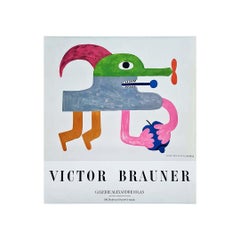 70s poster by Victor Brauner for an exhibition at the Galerie Alexandre Iolas