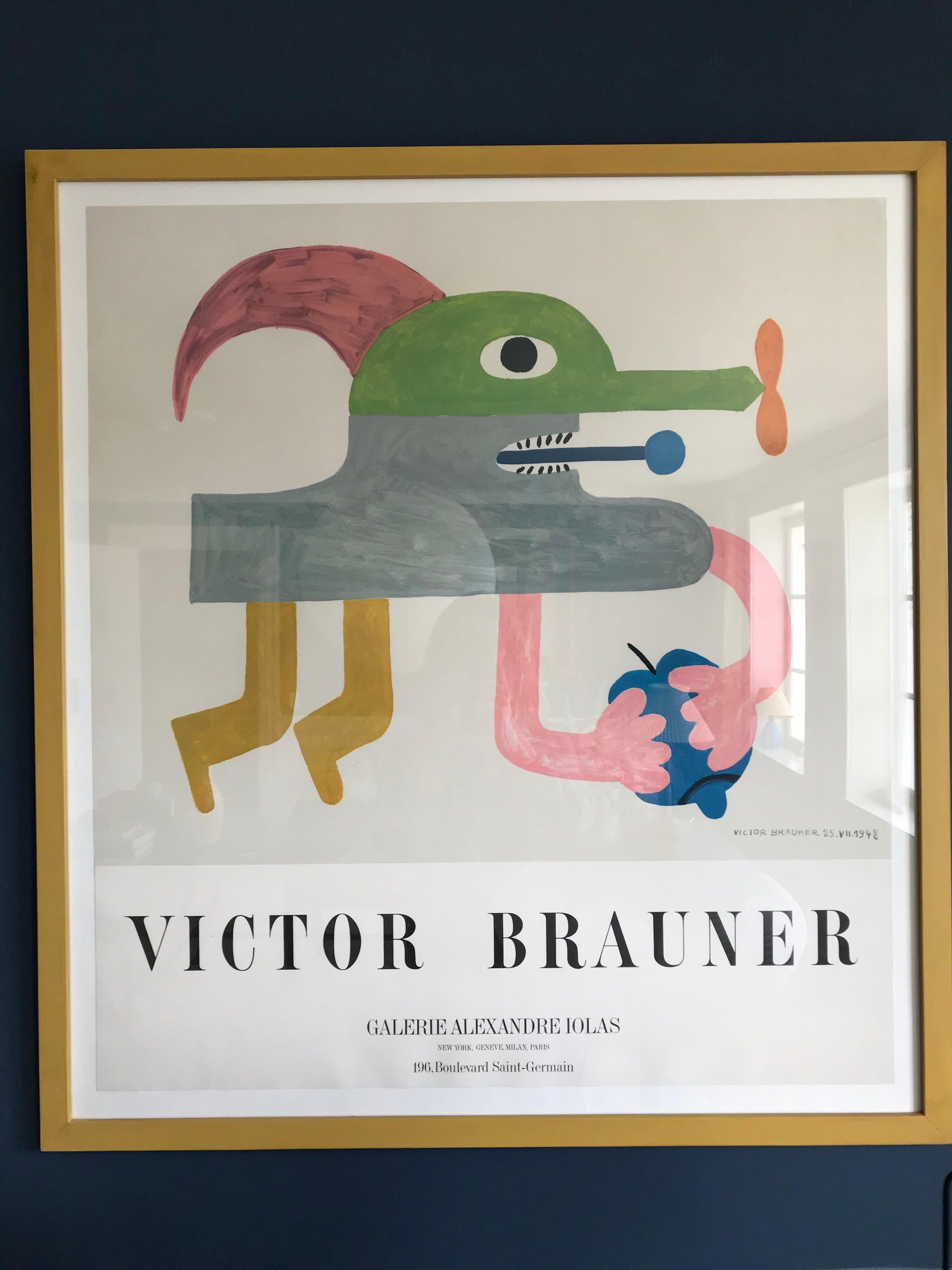 Other Victor Brauner Galerie Alexandre Iolas Vintage Exhibition Poster, France 