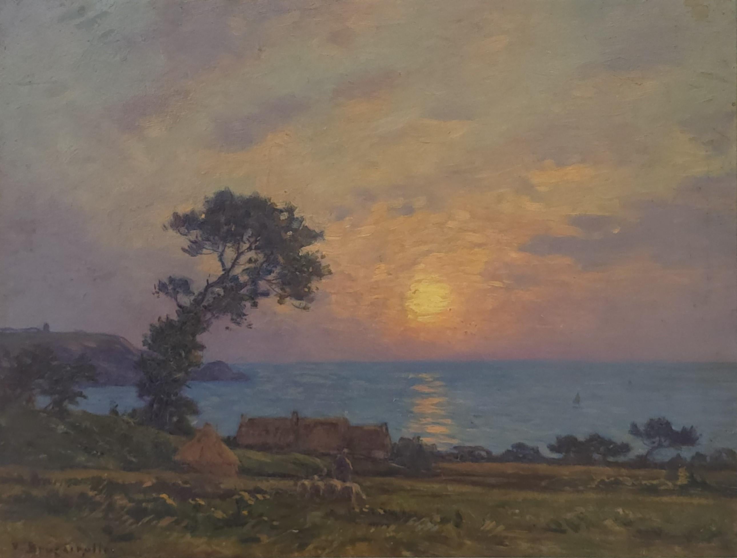 Fin del día - Painting de Victor Brugairolles