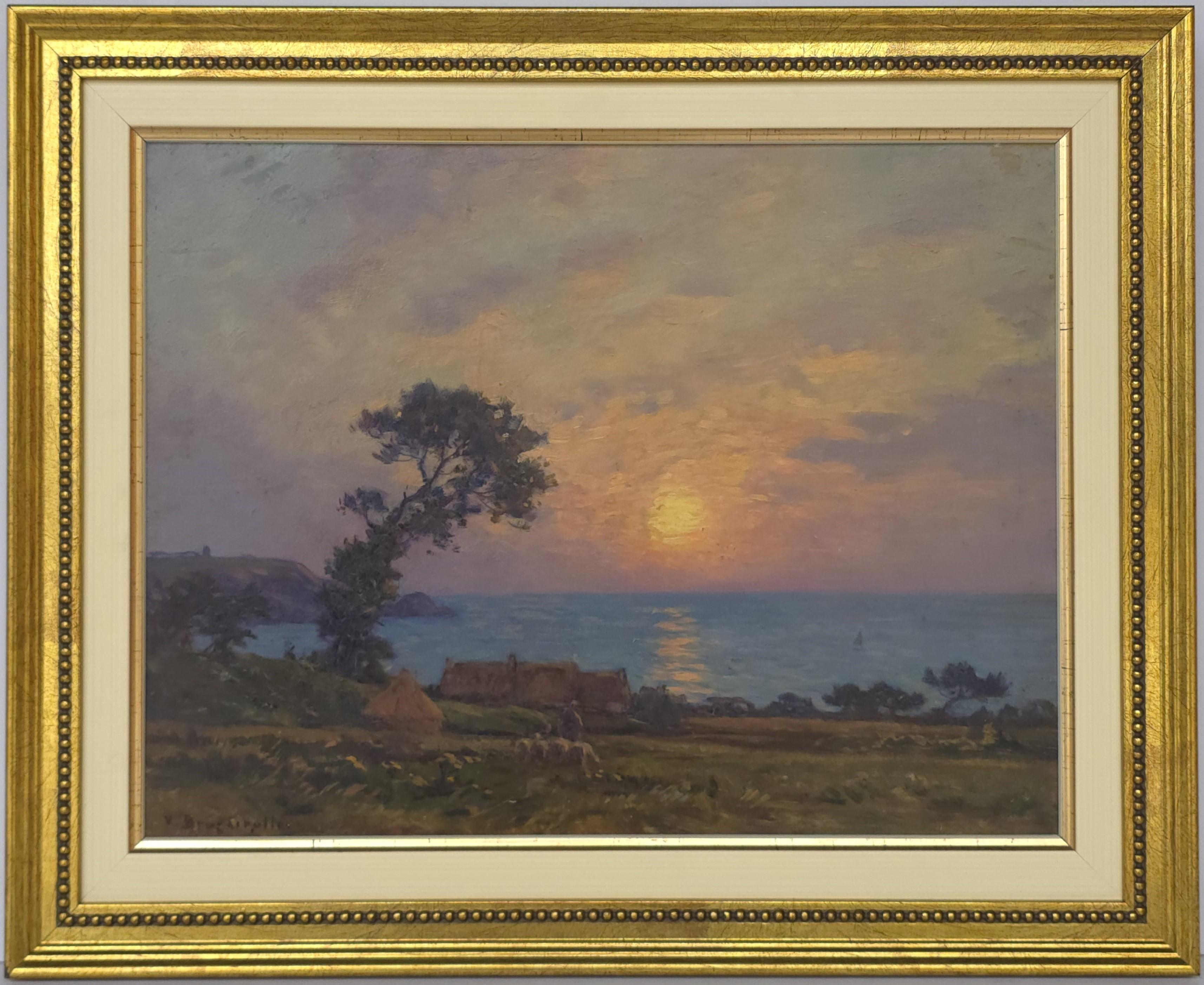 Landscape Painting de Victor Brugairolles - Fin del día