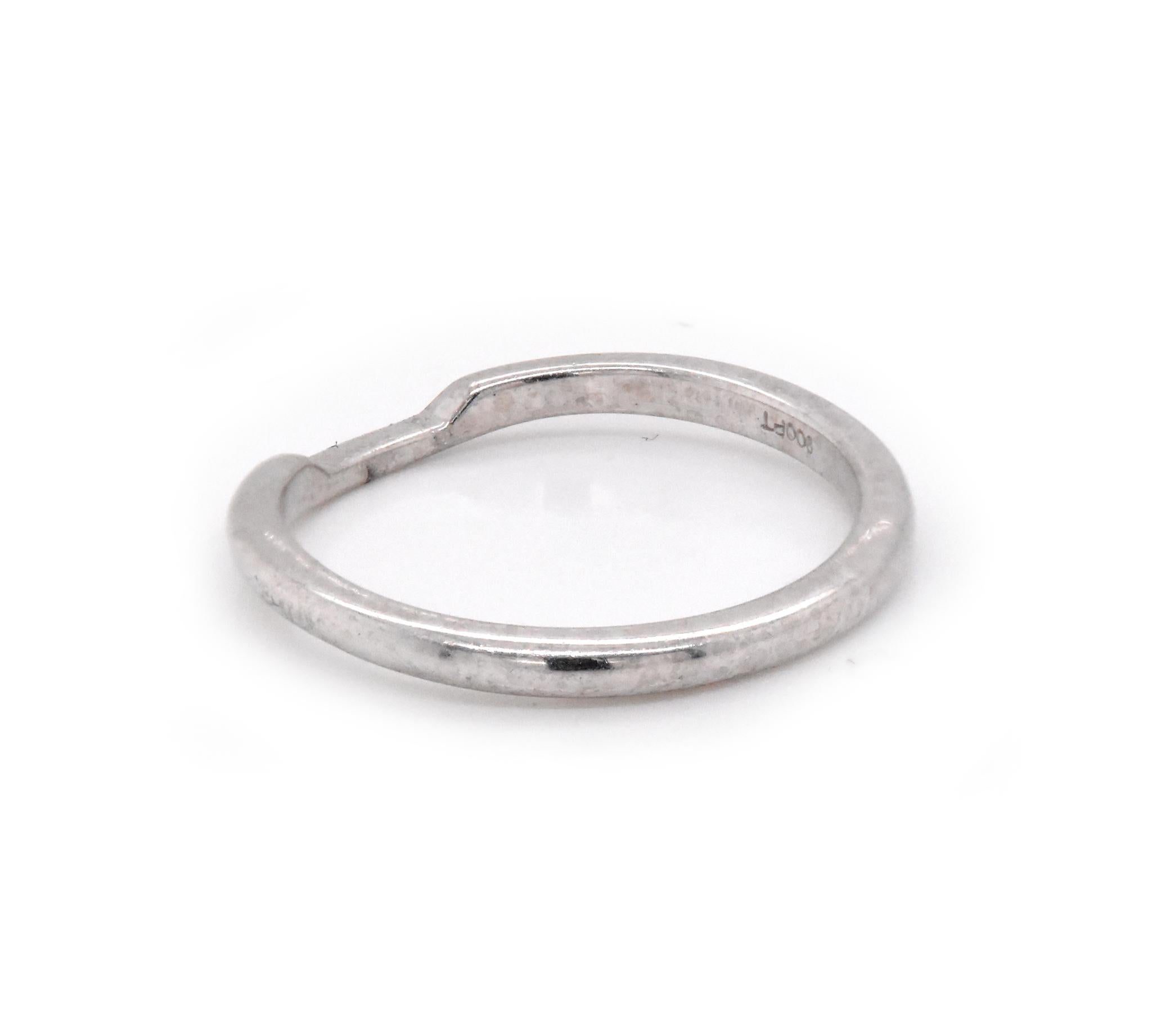 Designer: Victor Canera
Material: platinum
Dimensions: ring measures 1.9mm wide
Size: 6
Weight: 3.07 grams
