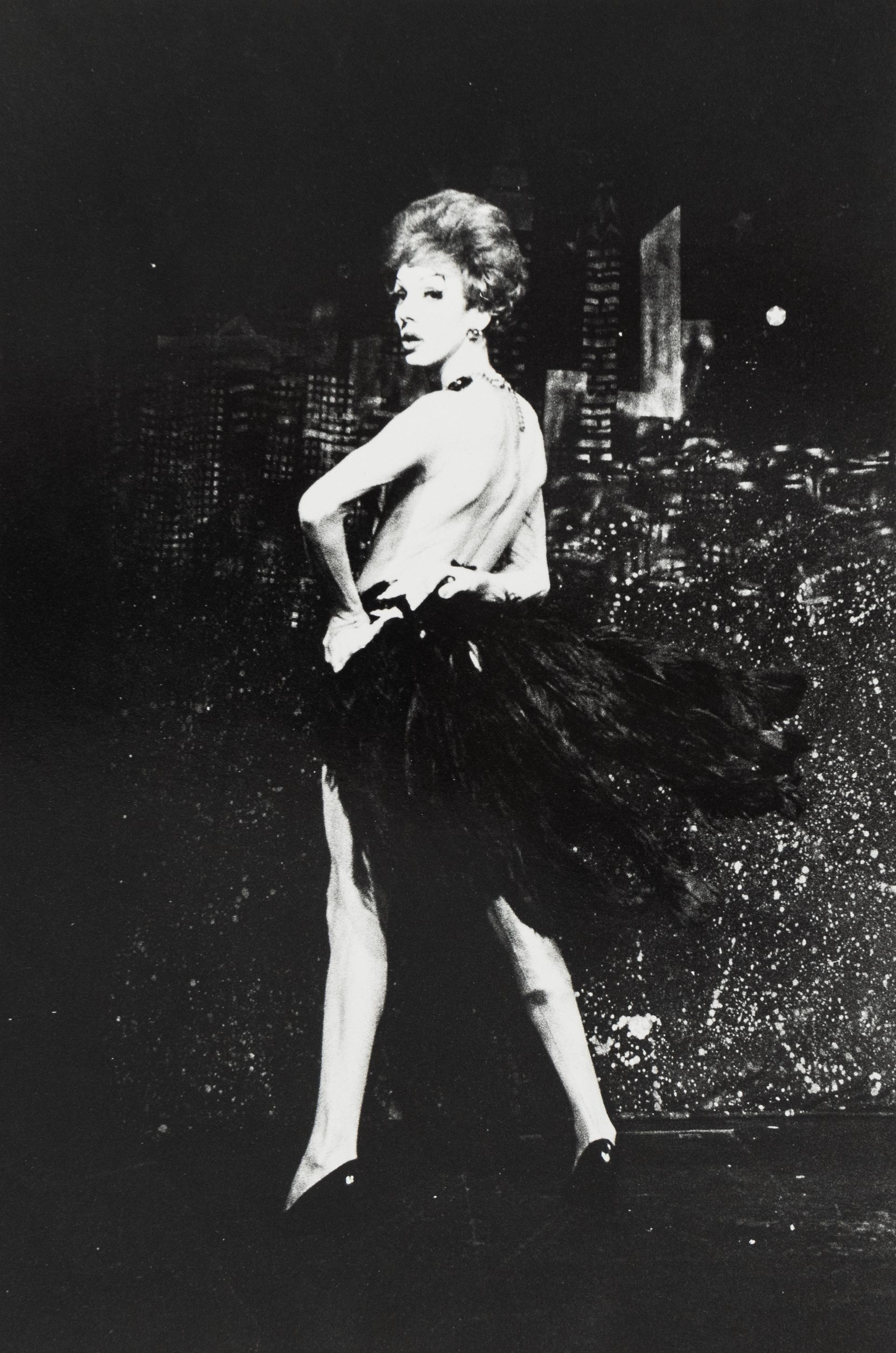 Victor Carnuccio Black and White Photograph - Lypsinka in "I Could Go On Lypsinking"