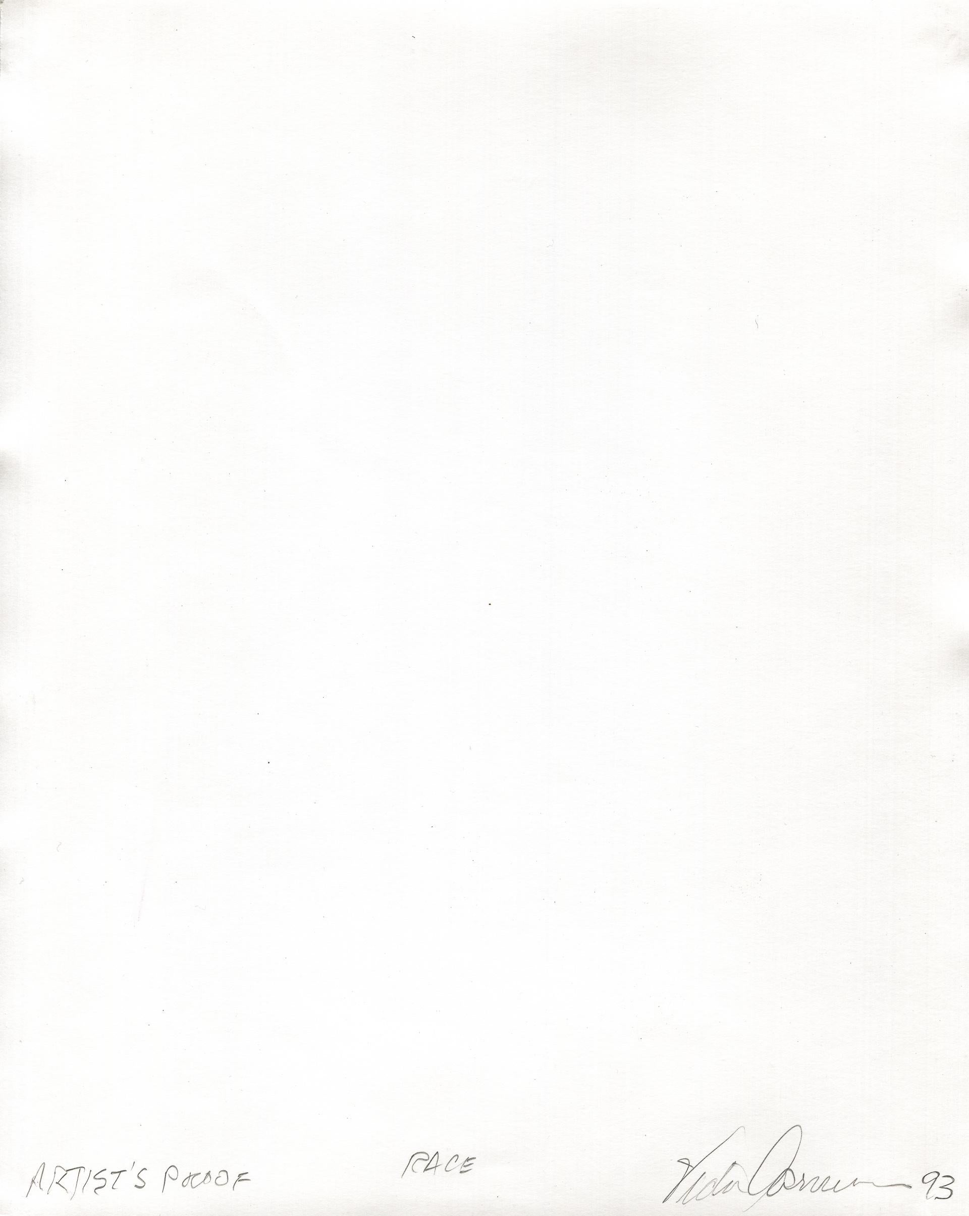Race, black and white photograph of a man and a Dalmatian by Victor Carnuccio For Sale 2