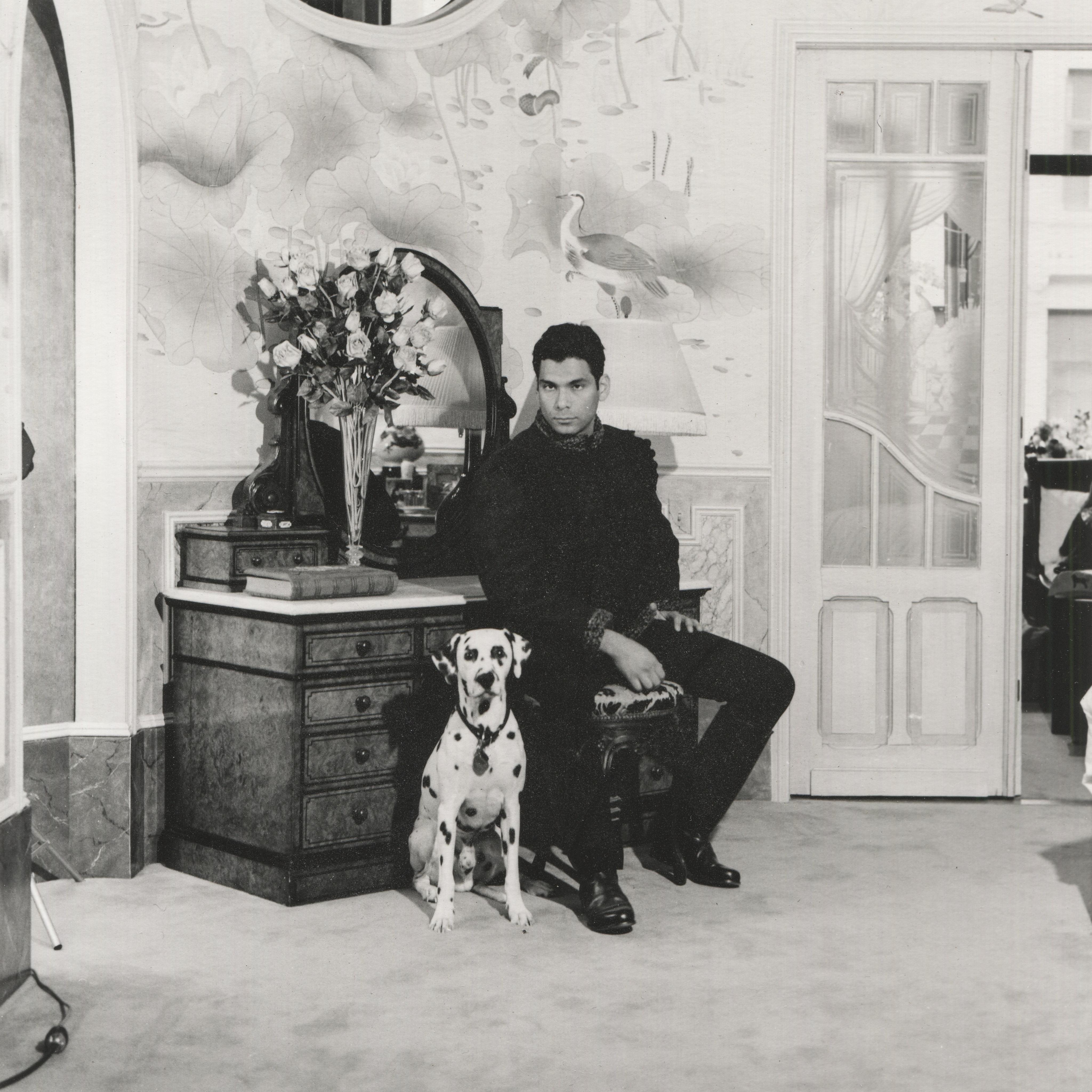 Race, black and white photograph of a man and a Dalmatian by Victor Carnuccio
1993

Signed, titled, dated, and inscribed, verso

Gelatin silver print

10 x 8 inches, sheet
6.875 x 6.875 inches, image


Victor Carnuccio's collection of portraits over