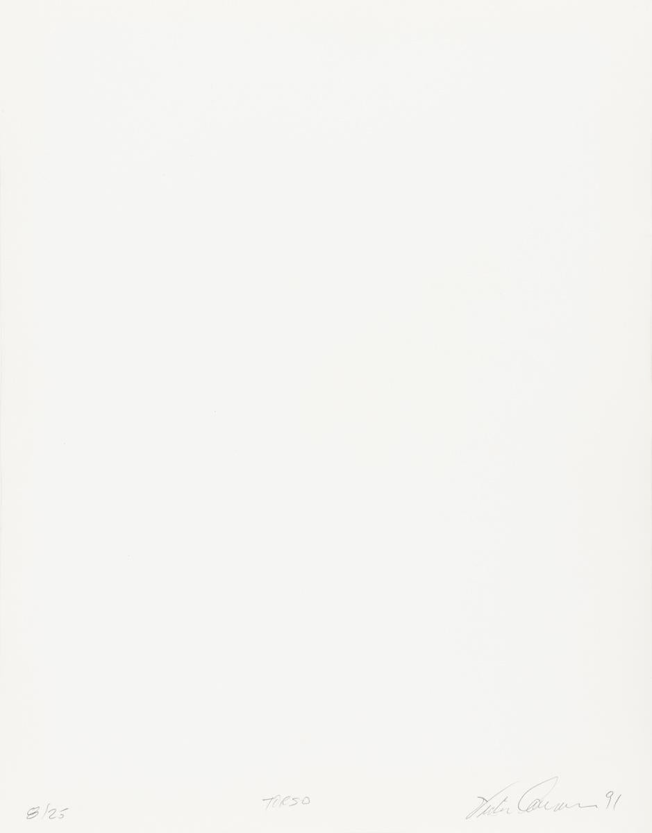 Torso, black and white photograph of a man's torso by Victor Carnuccio For Sale 3