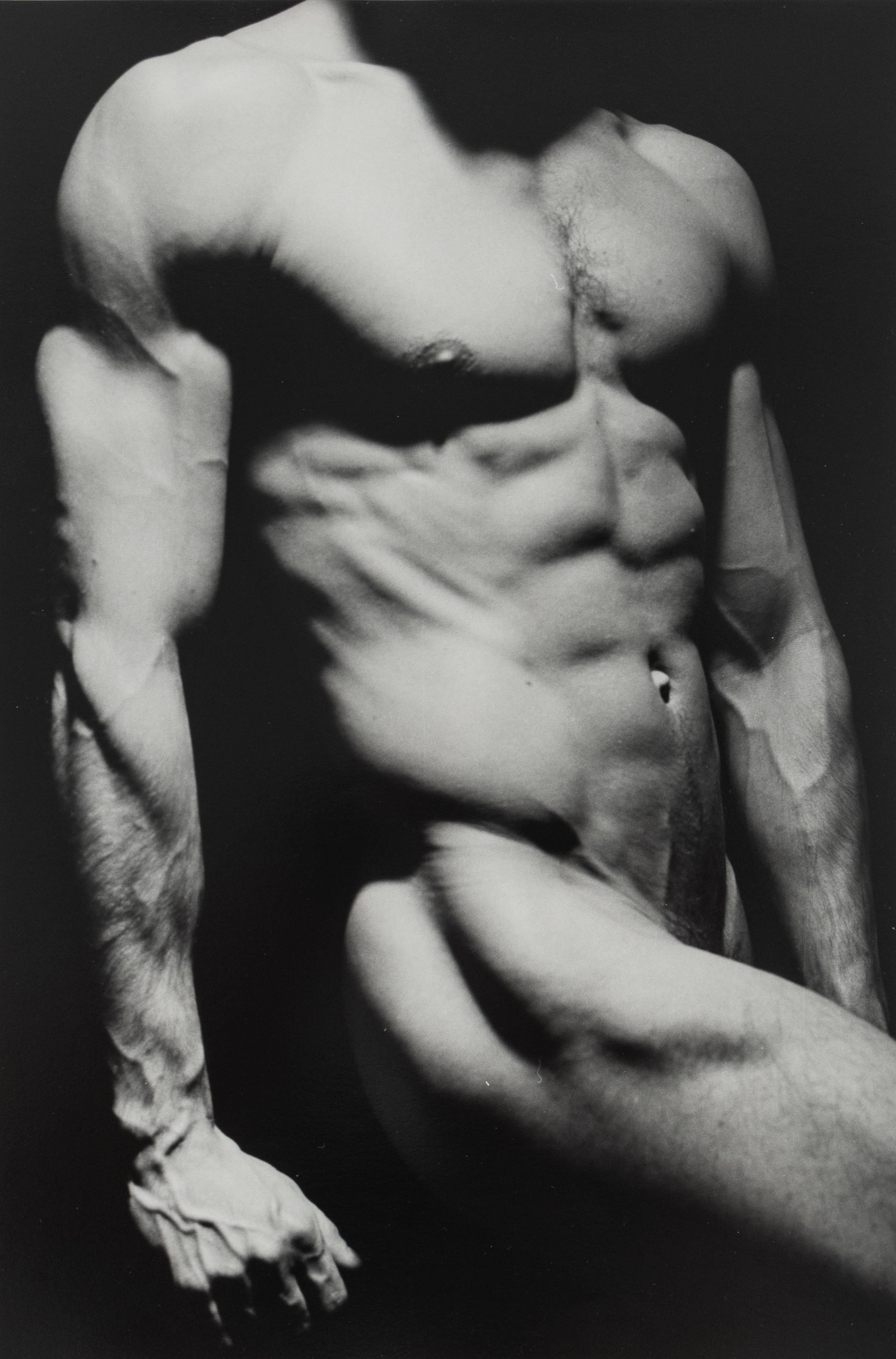 Torso, black and white photograph of a man's torso by Victor Carnuccio