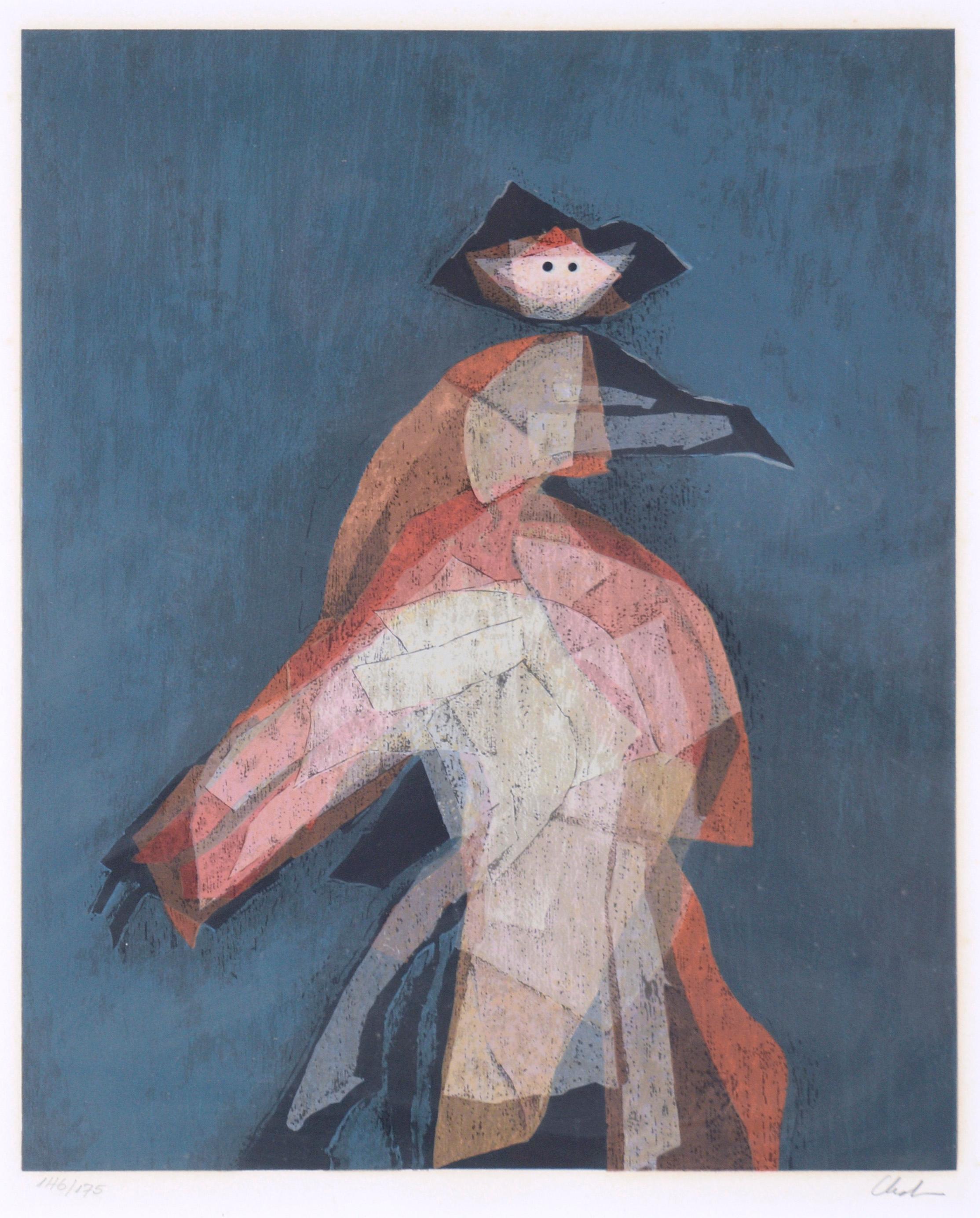 « Personaje » (caractéristique) - Sérigraphie figurative abstraite sur papier (n°146/175) - Print de Victor Chab