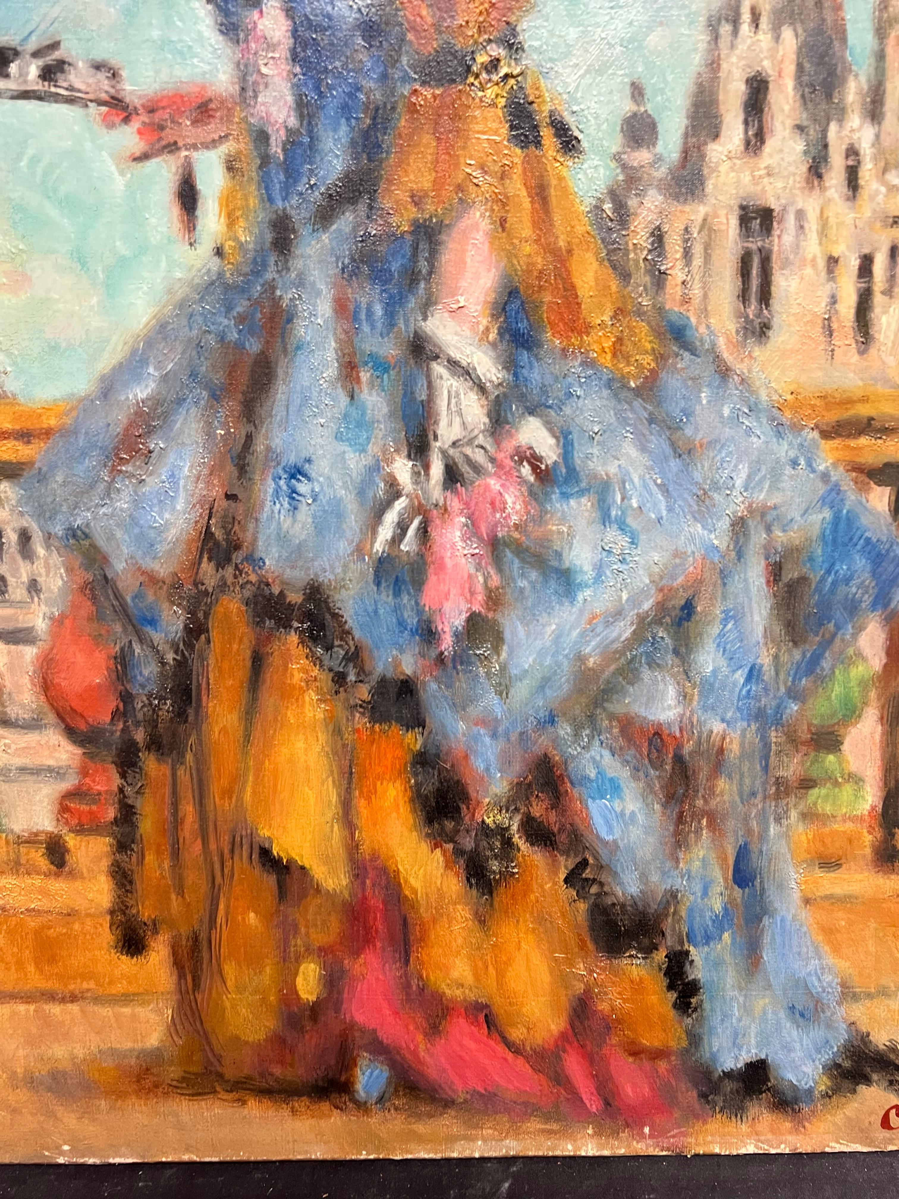 Élégant portrait de femme en tenue rococo du 19ème siècle en vente 6
