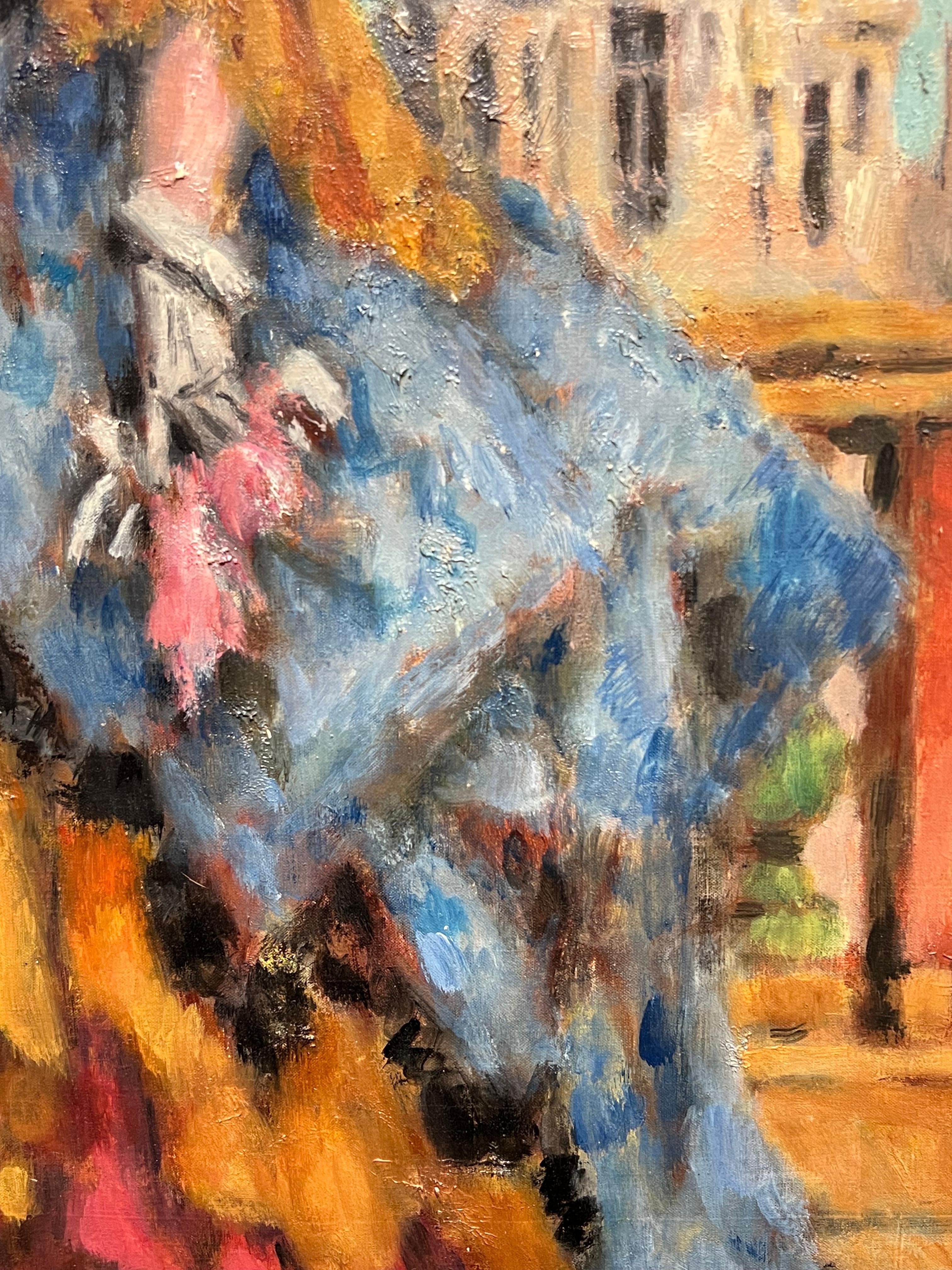 Élégant portrait de femme en tenue rococo du 19ème siècle en vente 1