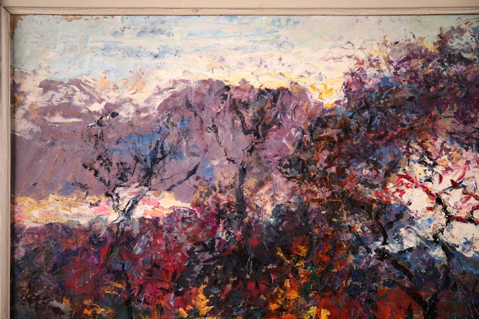 Couleurs d'automne - Huile post-impressionniste, arbres dans un paysage de Victor Charreton 3