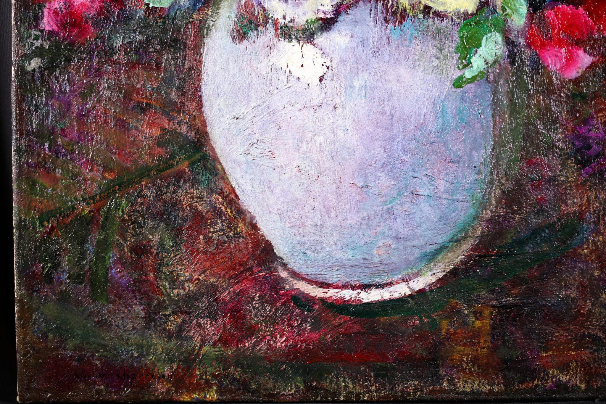 Dahlias - Post Impressionist Oil, Still Life of Flowers by Victor Charreton 3