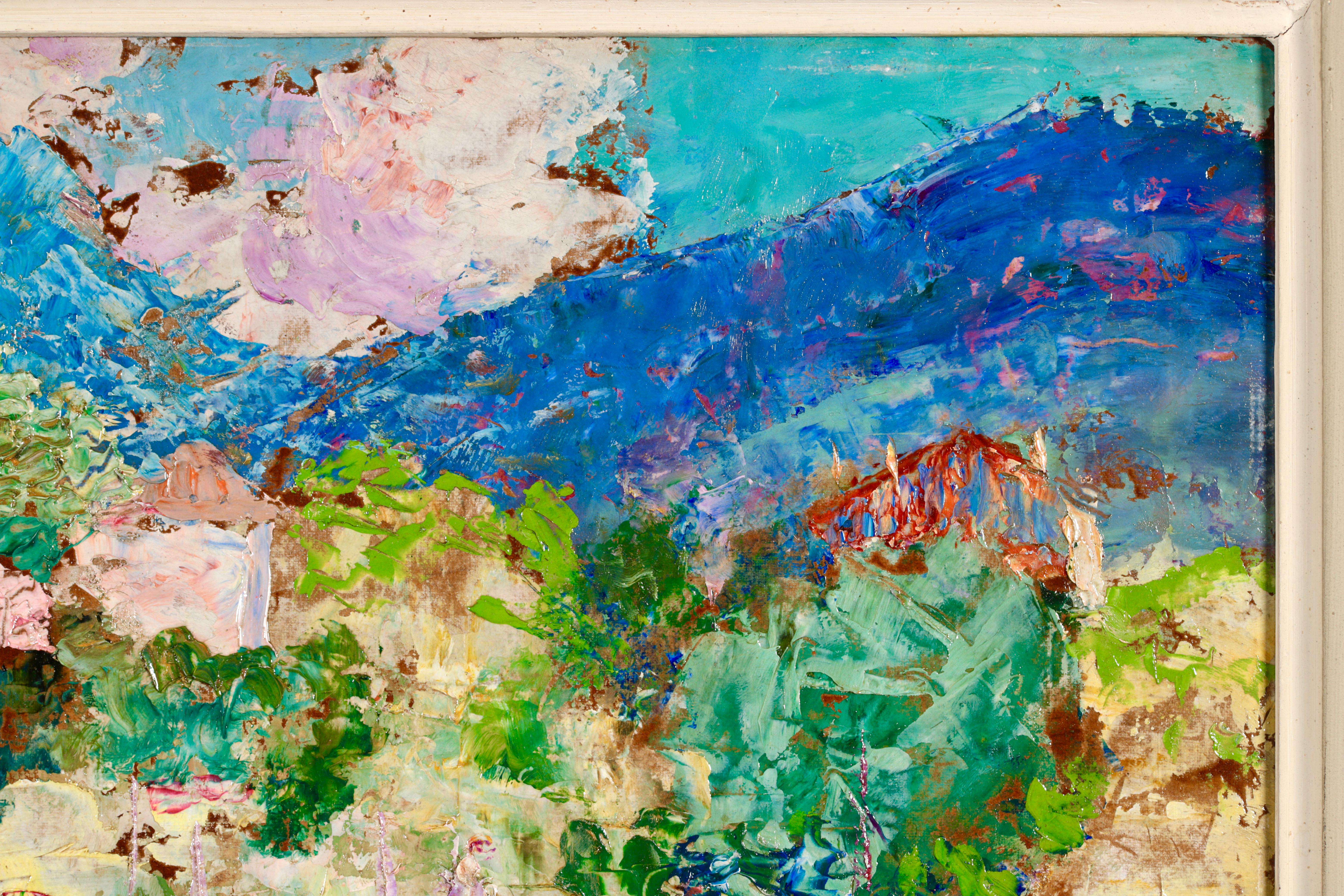 Flower Garden - Post-Impressionist Oil, Summer Landscape by Victor Charreton 1