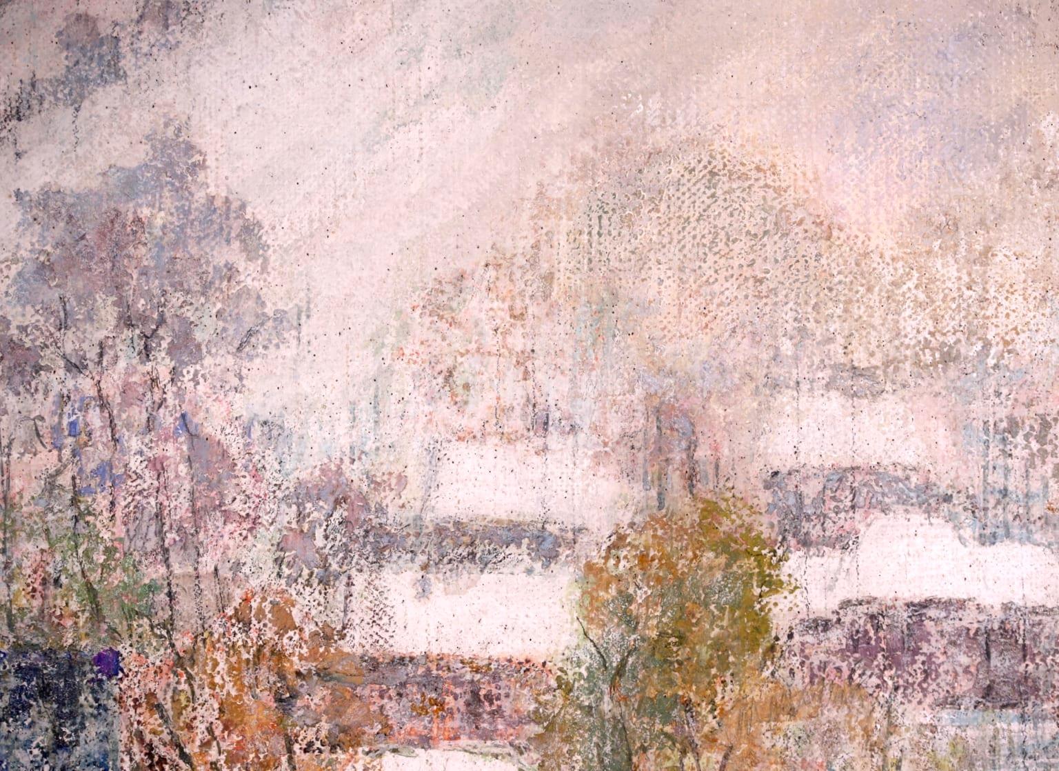 Empreintes dans la neige - Post Impressionist Oil, Landscape by Victor Charreton For Sale 1