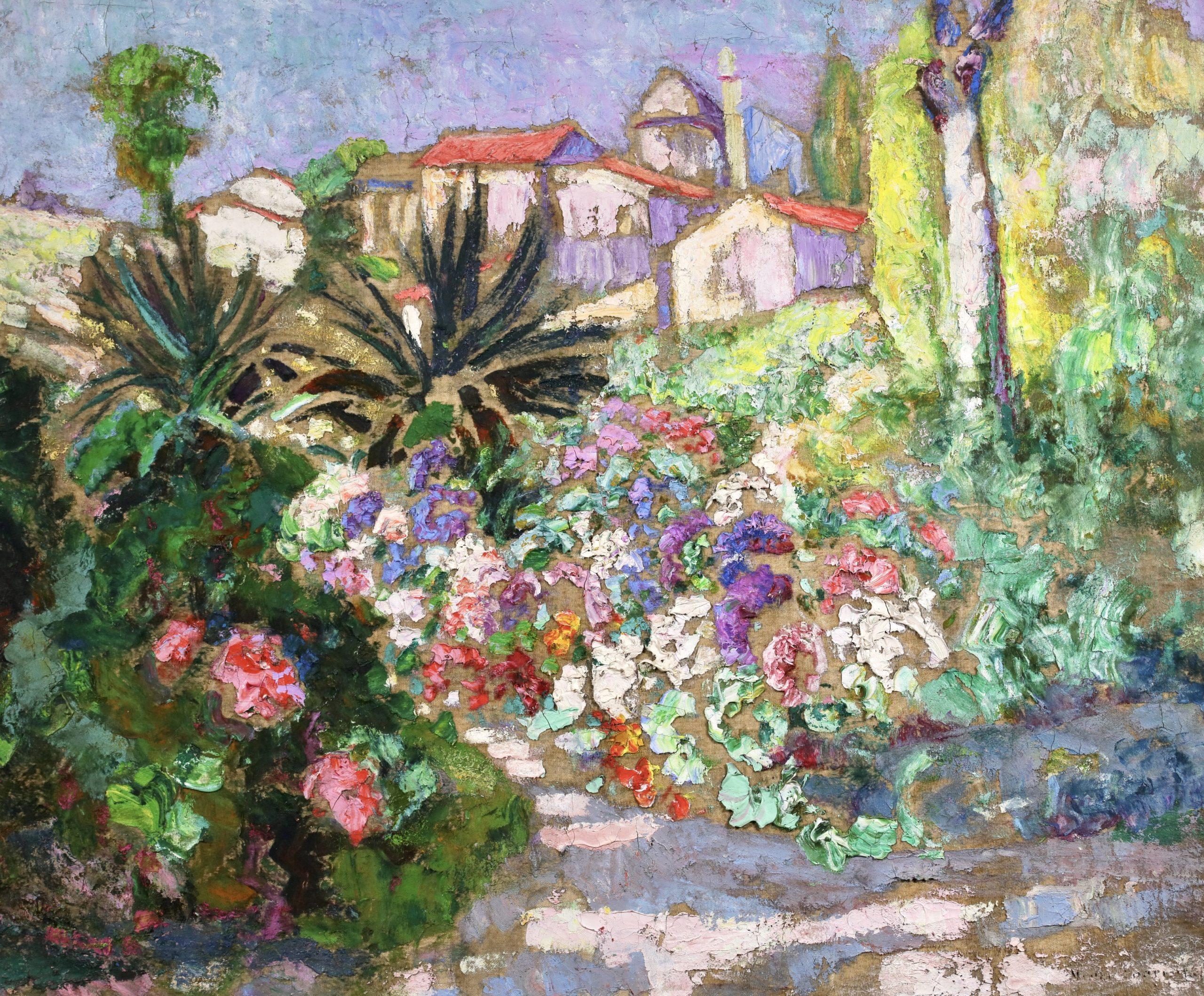 Jardi Fleuri - Paesaggio post impressionista dipinto a olio da Victor Charreton 1