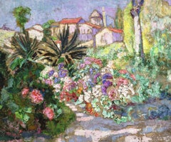 Jardi Fleuri - Paesaggio post impressionista dipinto a olio da Victor Charreton