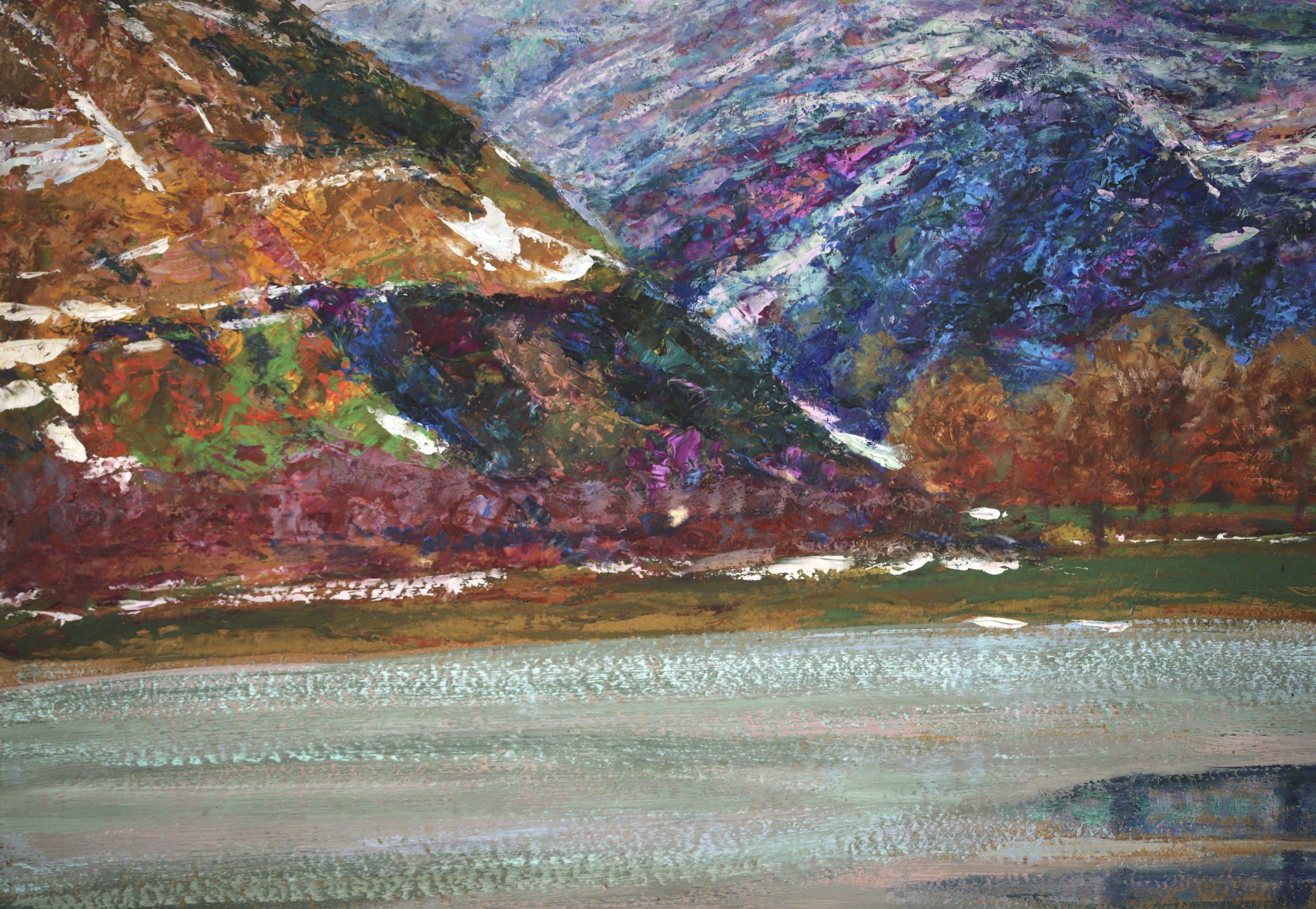 Lac du Chambon - Gele - Post Impressionist Landscape Oil by Victor Charreton For Sale 12