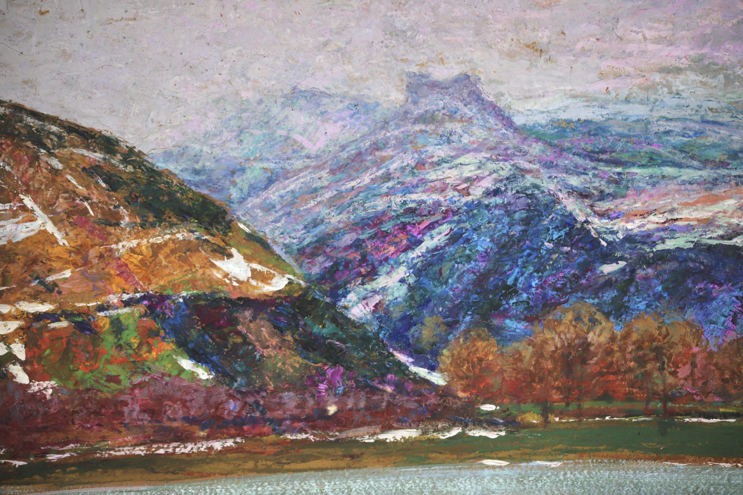 Lac du Chambon - Gele - Post Impressionist Landscape Oil by Victor Charreton For Sale 2