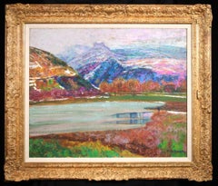 Lac du Chambon - Gele - Post Impressionist Landscape Oil by Victor Charreton