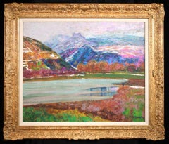 Lac du Chambon - Gele - Paisaje postimpresionista Óleo de Victor Charreton