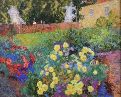 Le Jardin Fleuri - Post Impressionist Landscape Oil Painting by Victor Charreton