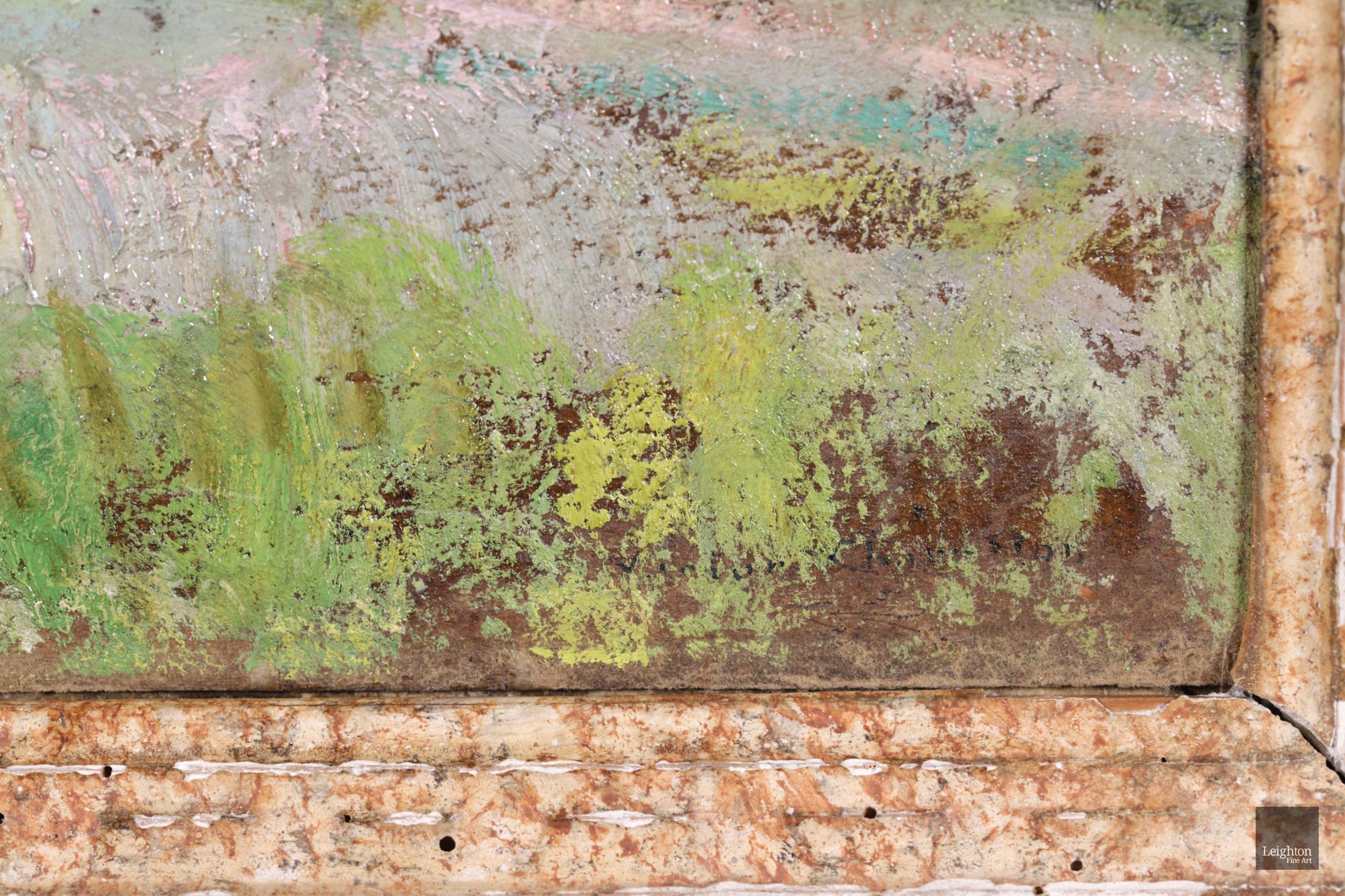 Les Collines du Dauphine – Postimpressionistisches Ölgemälde, Landschaft von Victor Charreton im Angebot 11