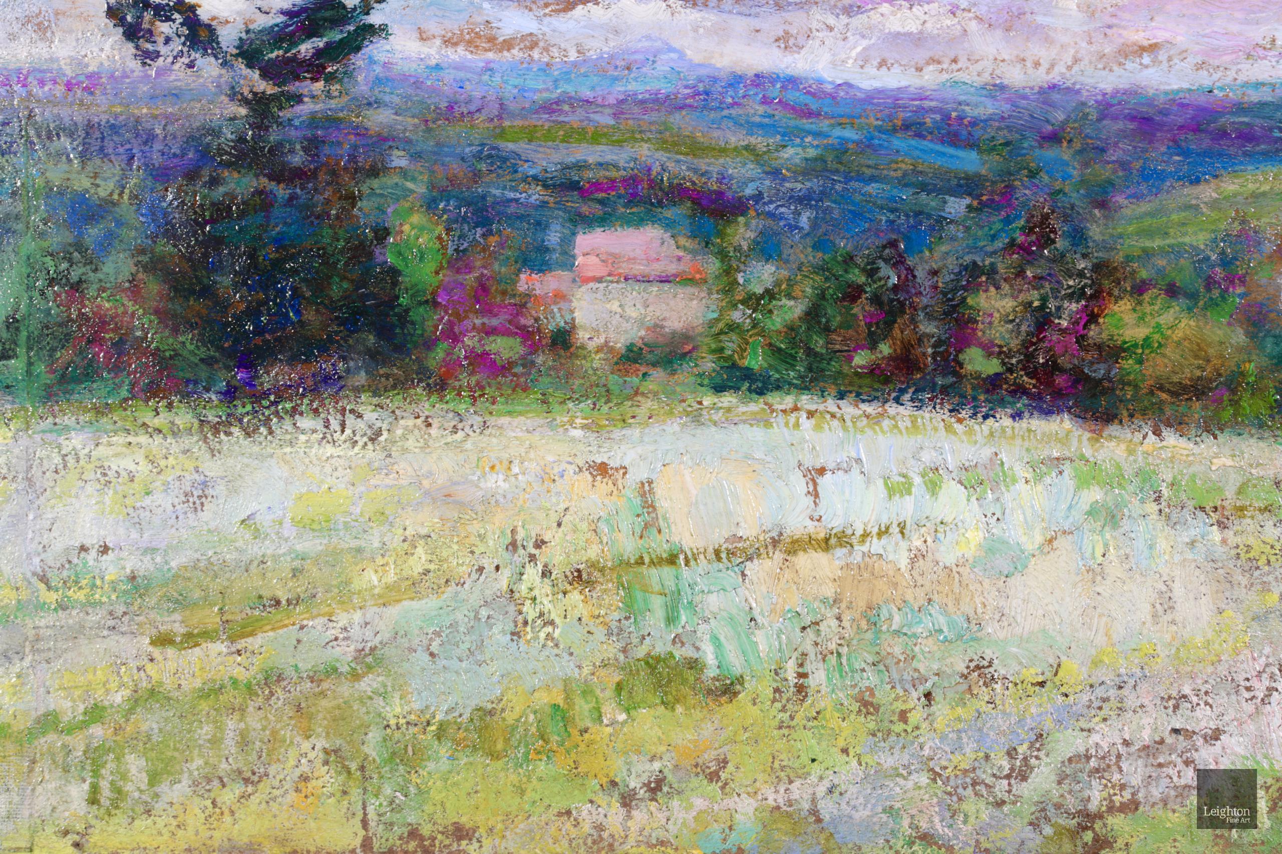Les Collines du Dauphine - Post Impressionist Oil, Landscape by Victor Charreton For Sale 2