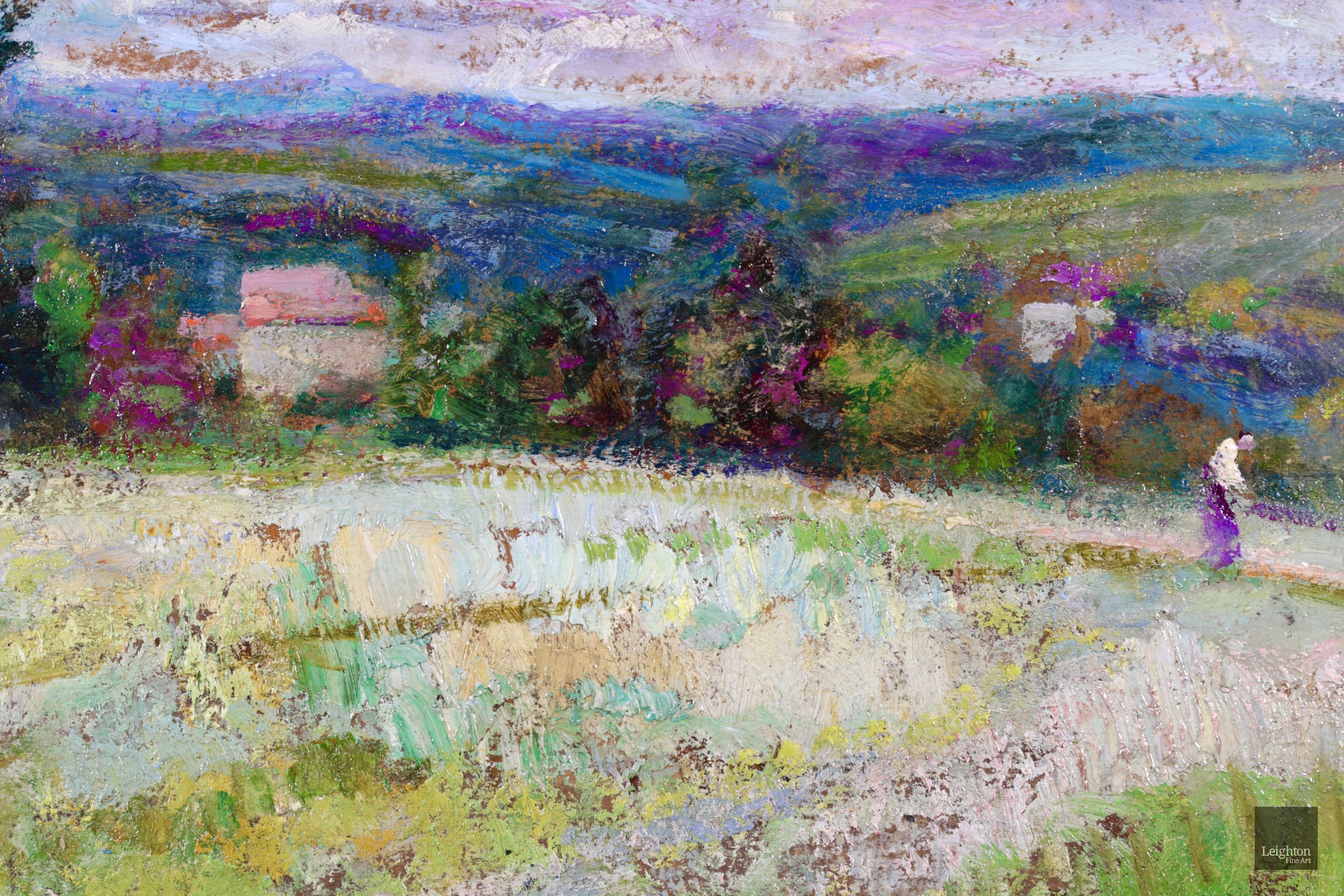 Les Collines du Dauphine - Post Impressionist Oil, Landscape by Victor Charreton For Sale 5