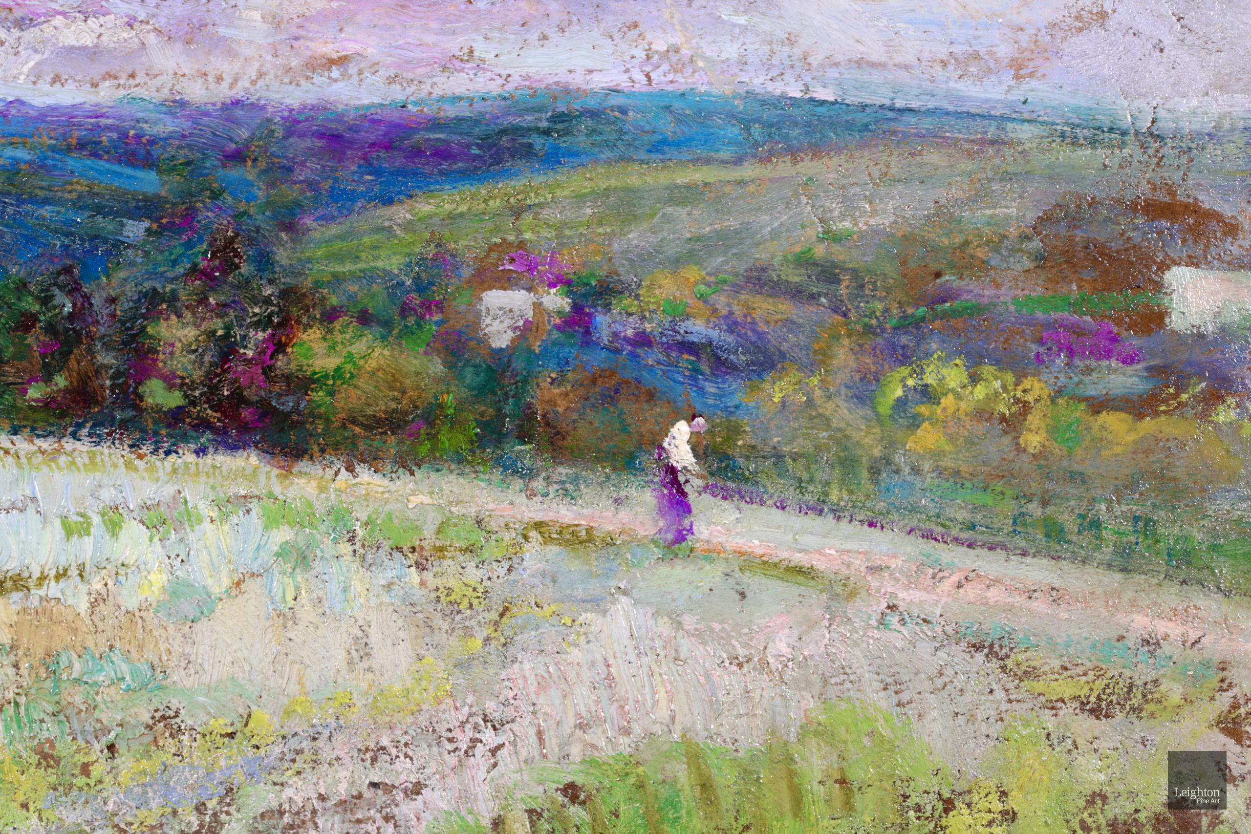 Les Collines du Dauphine - Huile post-impressionniste, paysage de Victor Charreton en vente 6