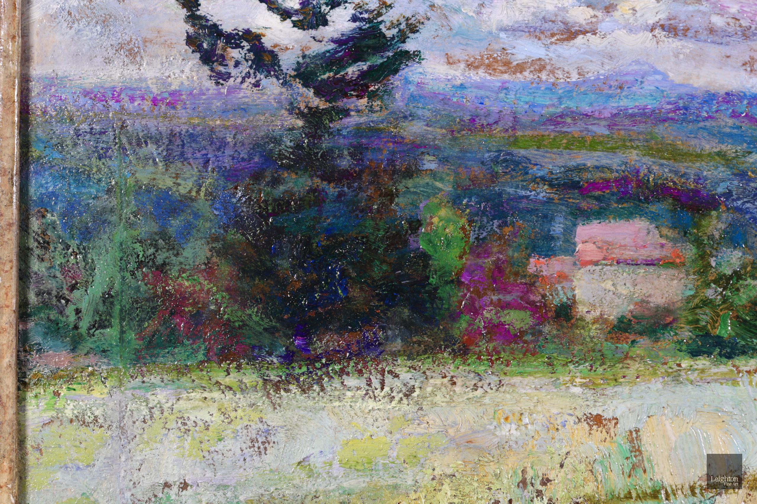 Les Collines du Dauphine - Post Impressionist Oil, Landscape by Victor Charreton For Sale 7
