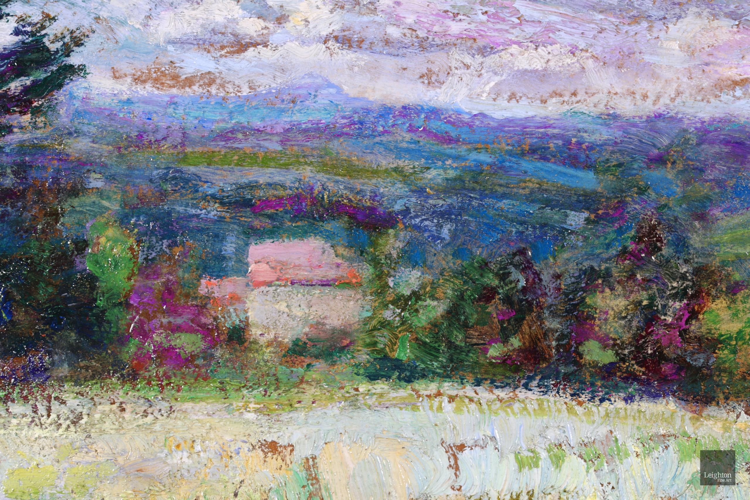 Les Collines du Dauphine – Postimpressionistisches Ölgemälde, Landschaft von Victor Charreton im Angebot 8