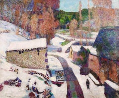 Murols sous la neige - Postimpressionistische Landschaft, Öl von Victor Charreton