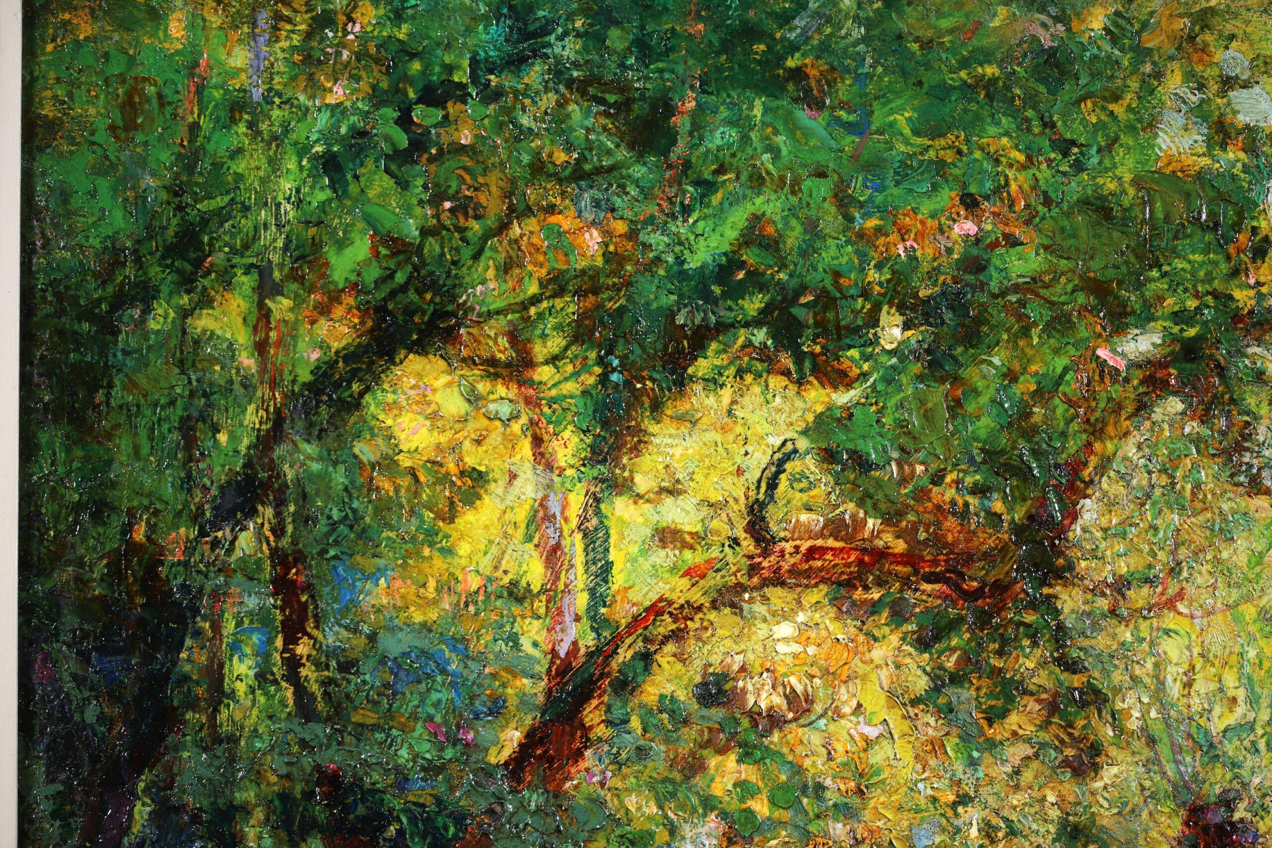 Promenade Estivale - Post Impressionist Landscape Oil by Victor Charreton For Sale 1