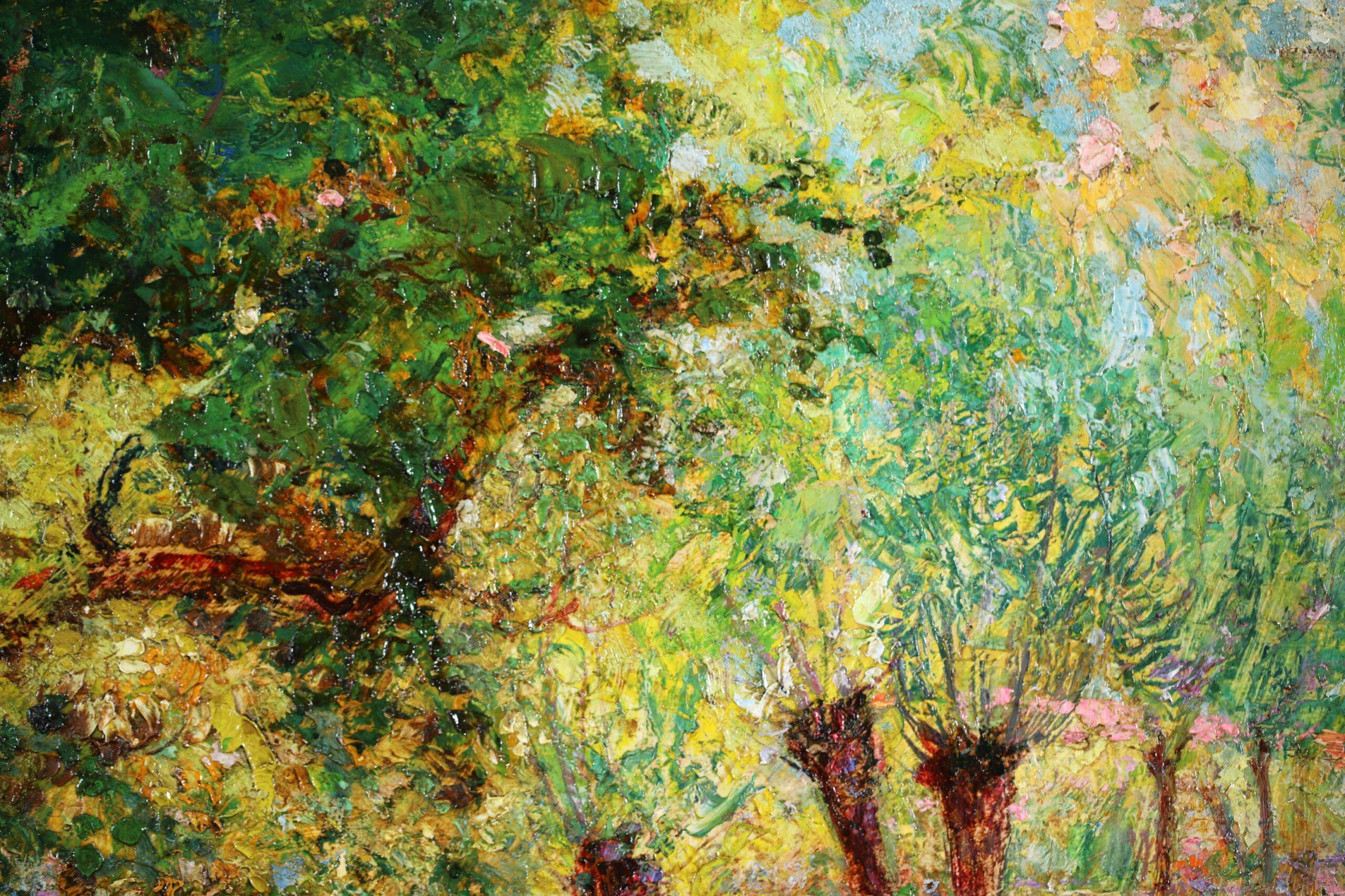 Promenade Estivale - Postimpressionistische Landschaft Öl von Victor Charreton im Angebot 4