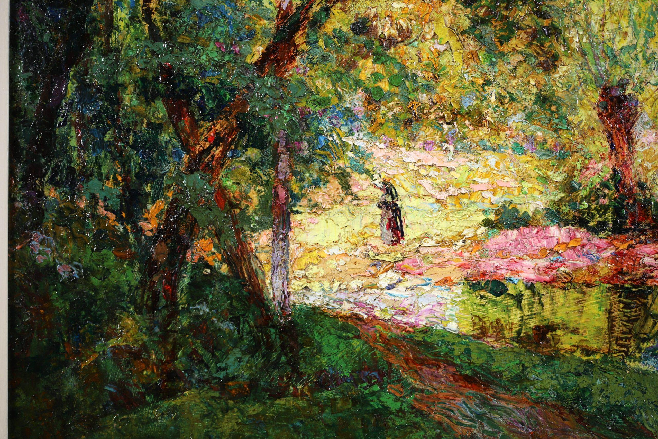 Promenade Estivale - Post Impressionist Landscape Oil by Victor Charreton For Sale 4