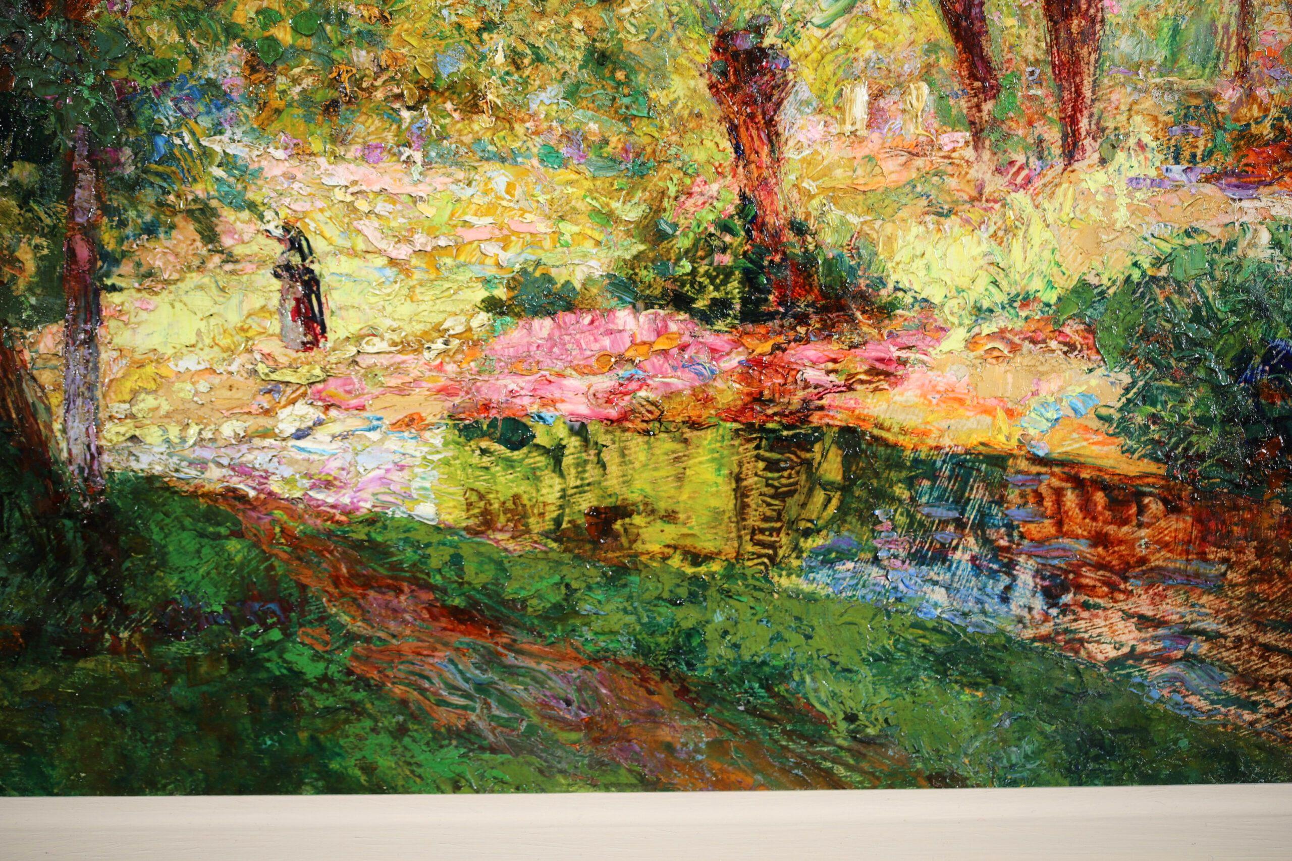 Promenade Estivale - Postimpressionistische Landschaft Öl von Victor Charreton im Angebot 7