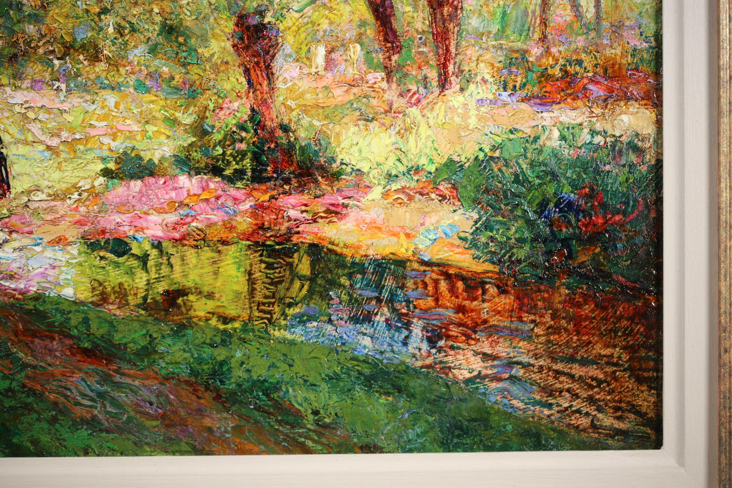 Promenade Estivale - Post Impressionist Landscape Oil by Victor Charreton For Sale 7