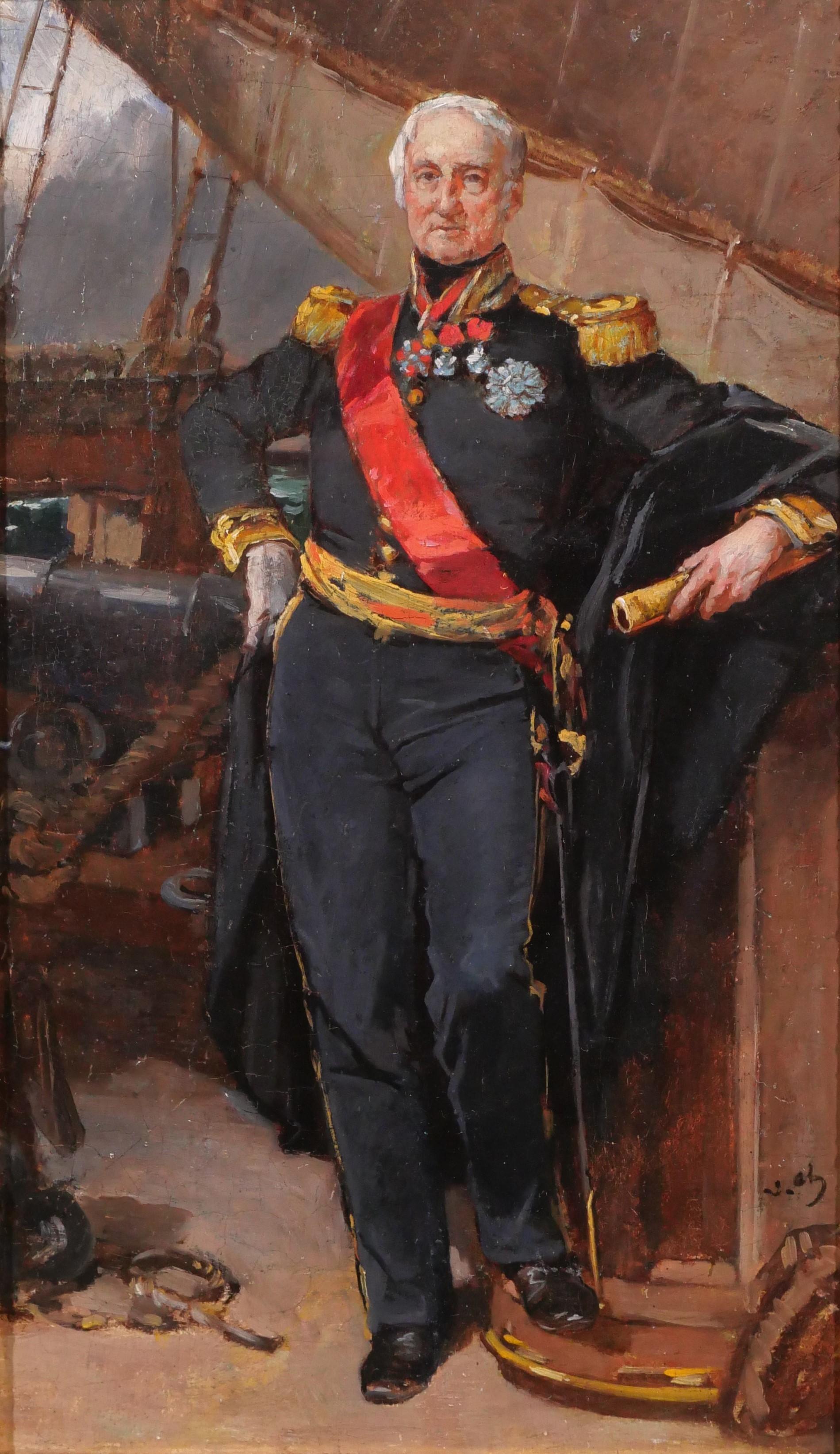 Portrait of Vice-Admiral Jacques Bergeret (1771-1857), 1858, French navy